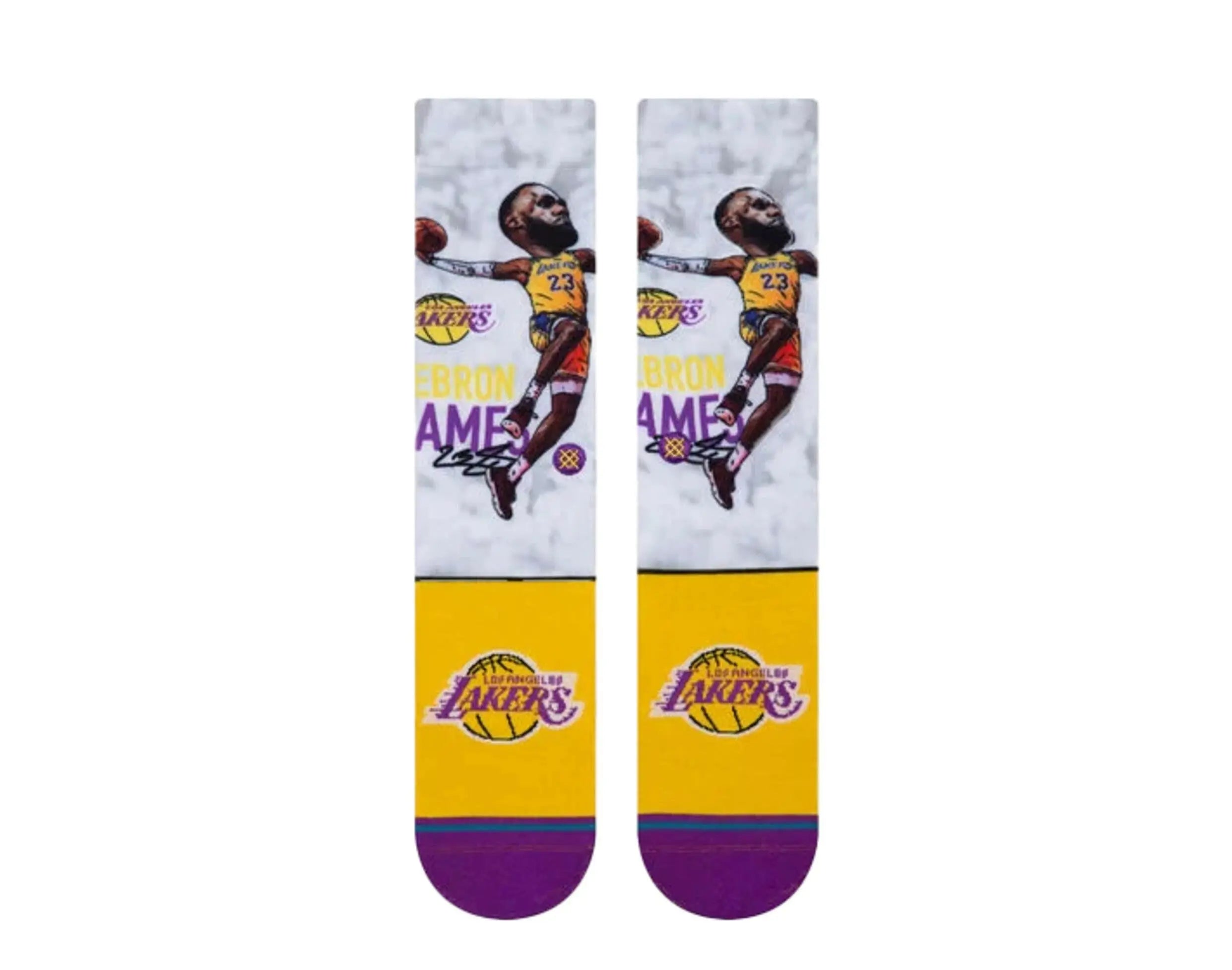 Stance Casual NBA LBJ Big Head Crew Socks.