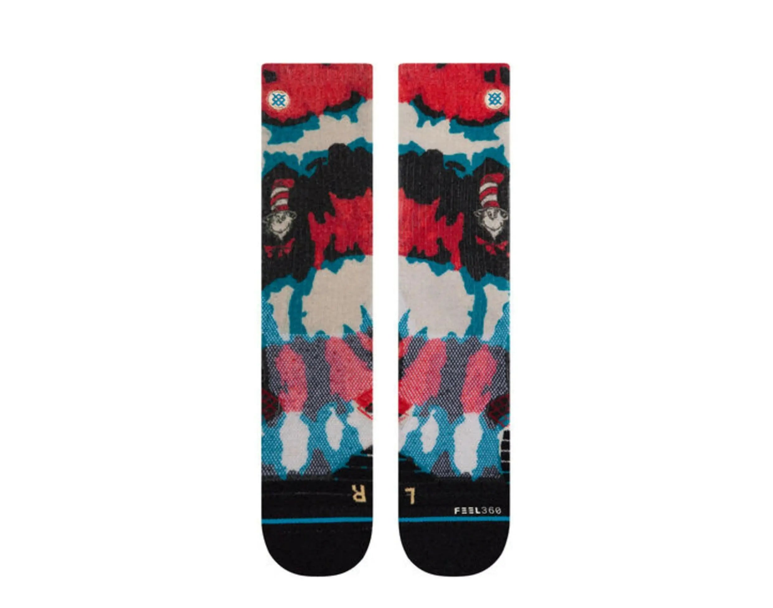 Stance Feel 360 - Stance x Dr. Seuss Cat In The Hat Hike Crew Socks.