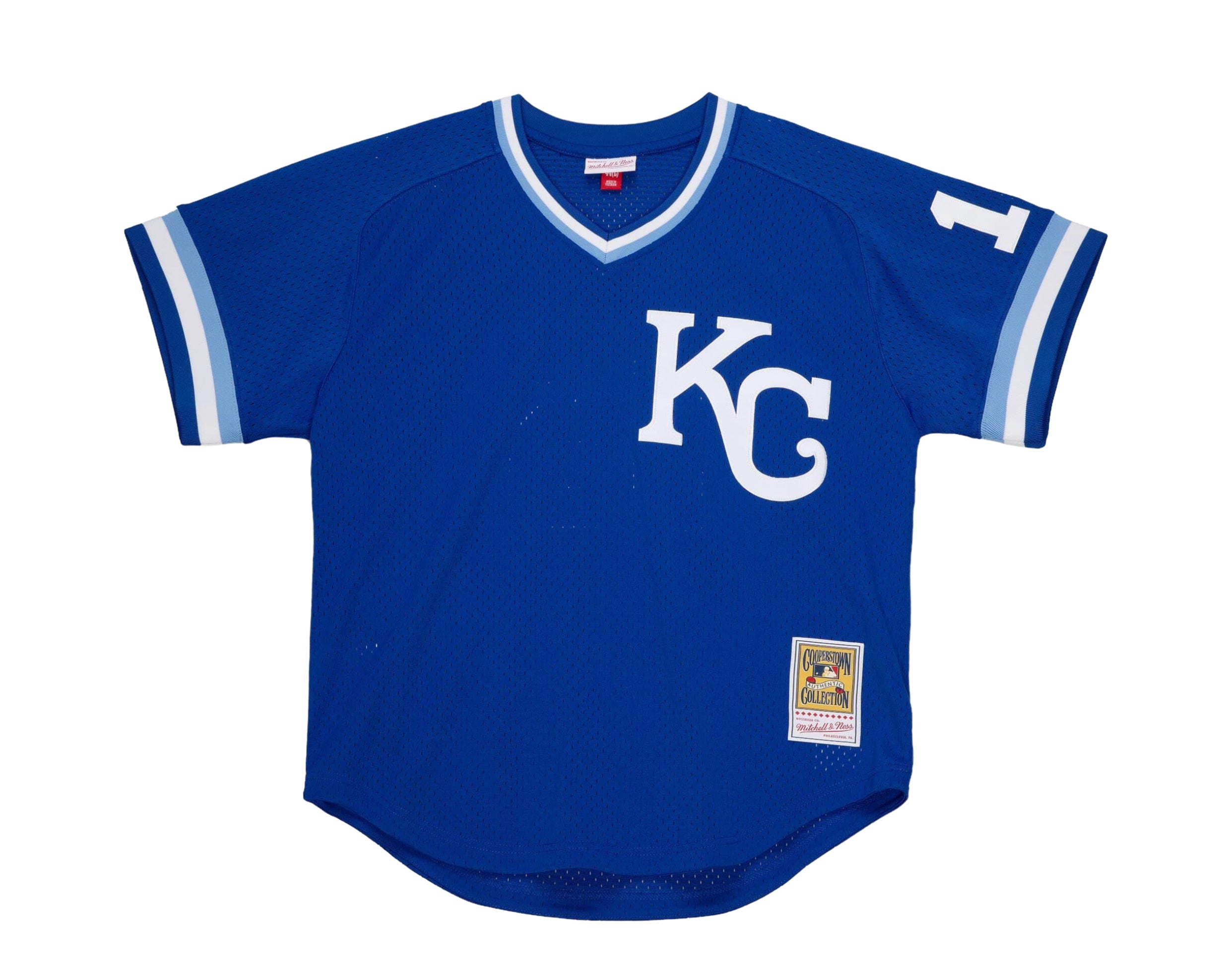 Men’s Kansas City Royals Bo Jackson Mitchell & Ness Royal 1989 Authentic Cooperstown Collection Batting Mesh Practice Jersey - S