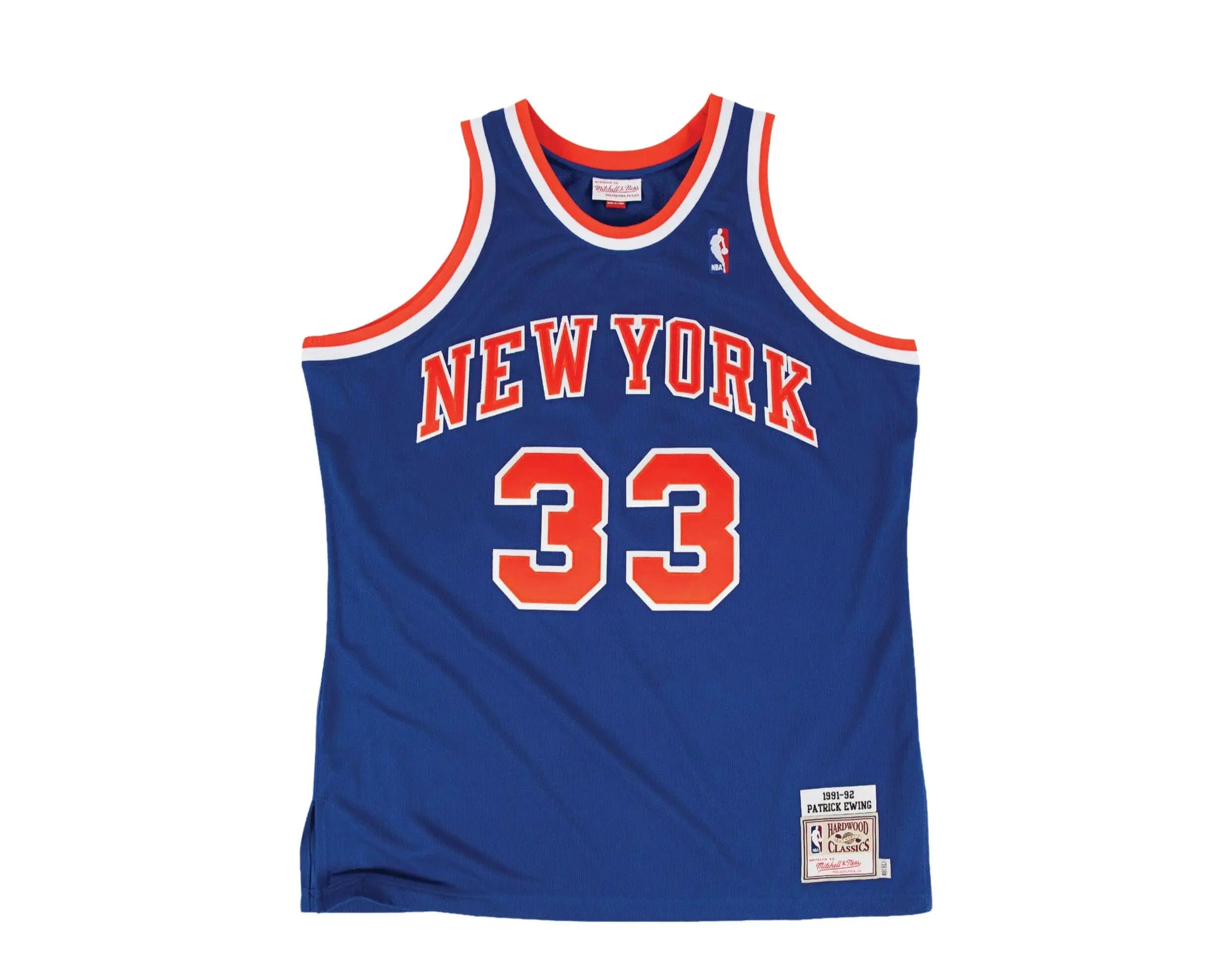 Mitchell & Ness Authentic New York Knicks Road 1991-92 Patrick Ewing Jersey.