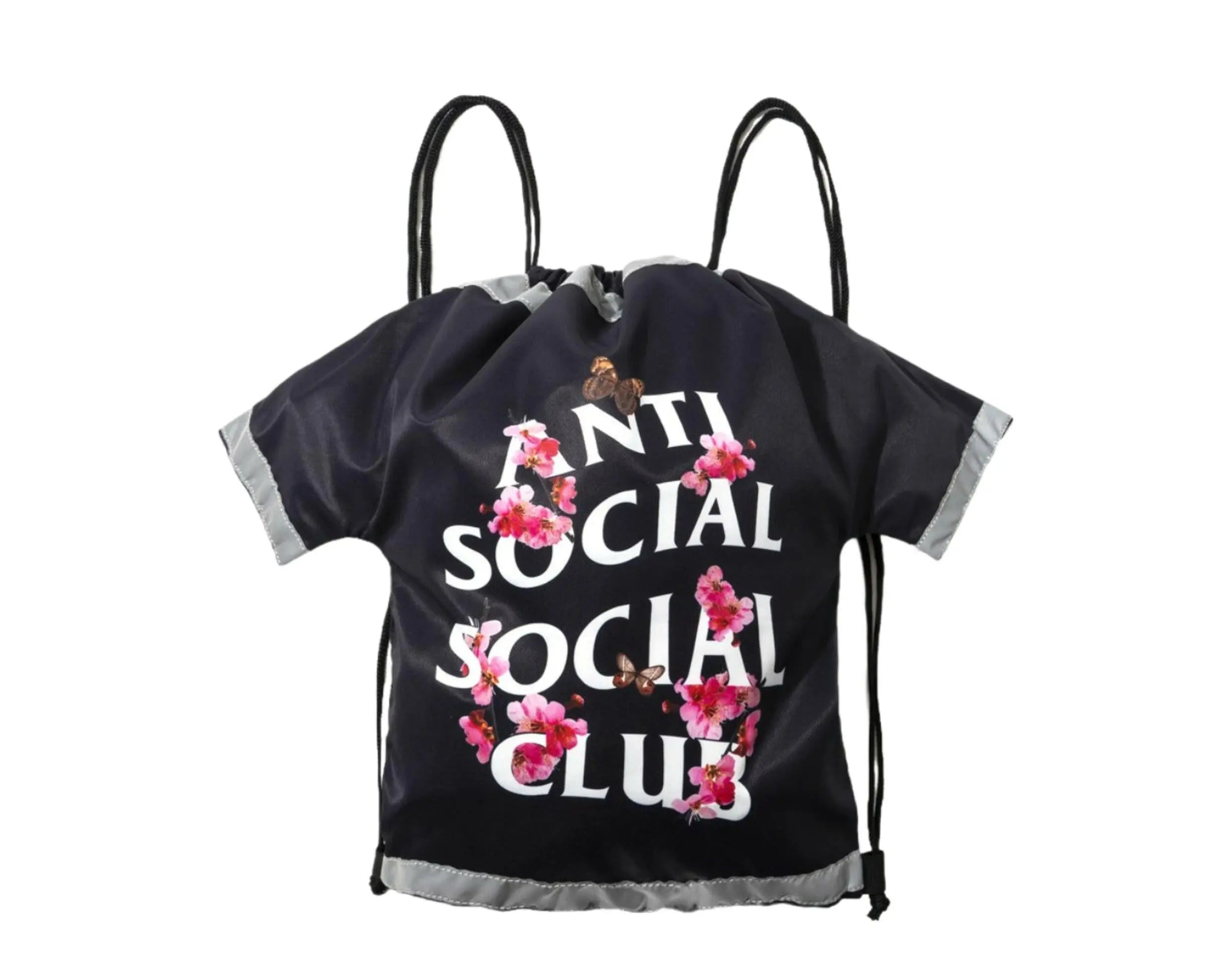 Anti Social Social Club Cute AF Black Drawstring Bag.