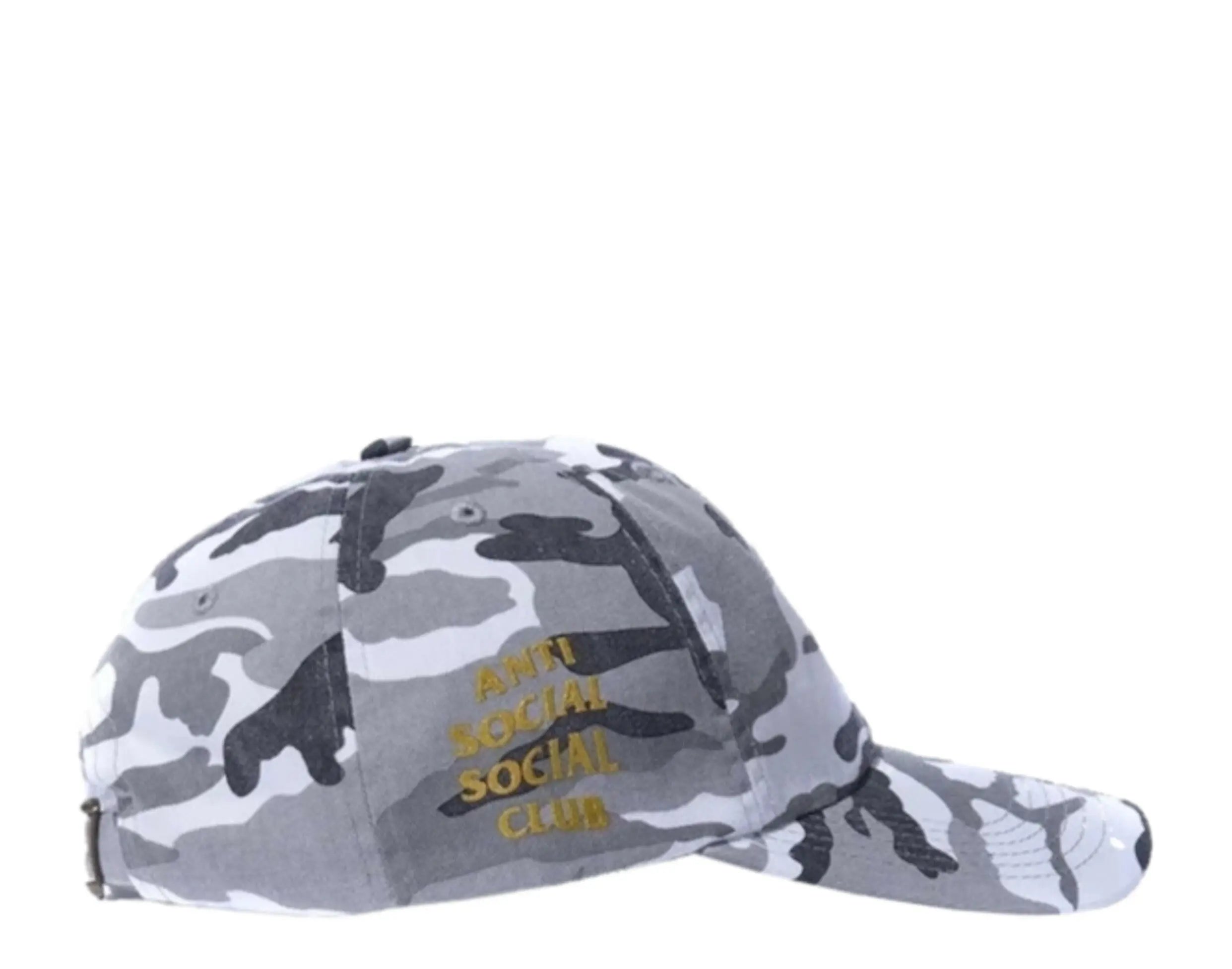 Anti Social Social Club 50 Degrees Snow Camo Cap.