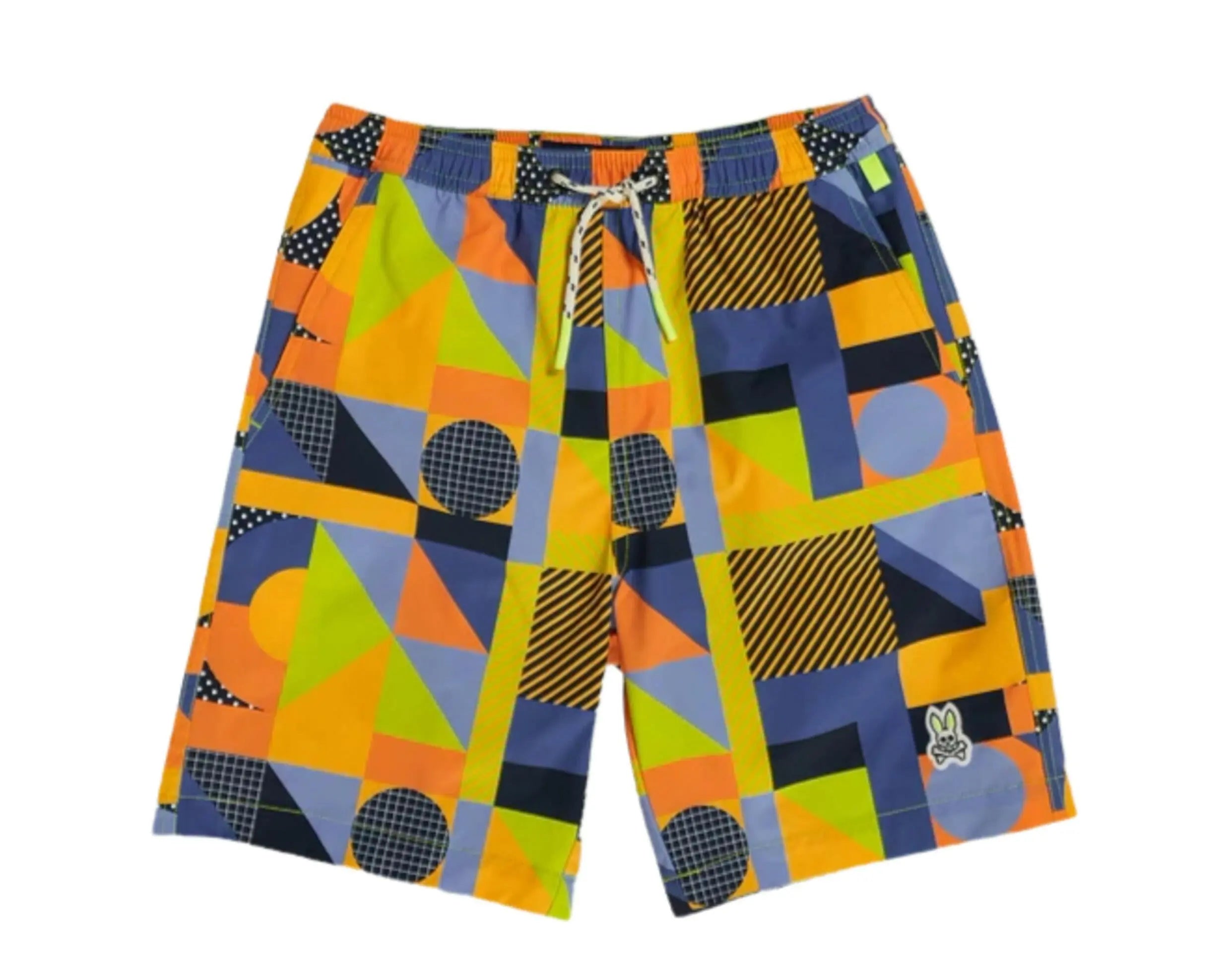 Psycho Bunny Henry Deco Kids' Swim Trunks.