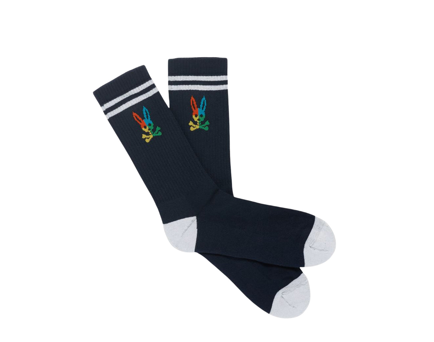 Psycho Bunny Color-Blocked Men's Crew Socks