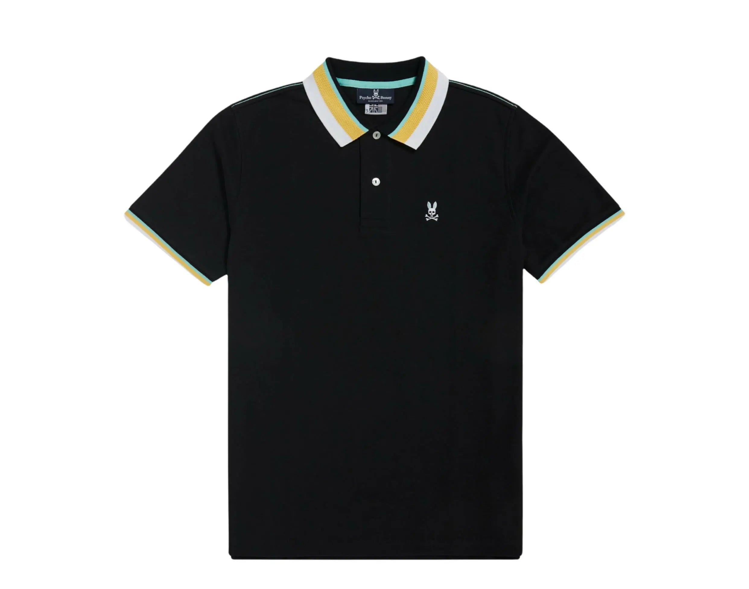 Psycho Bunny Oliver Neon Tipped Polo Men's Shirt.