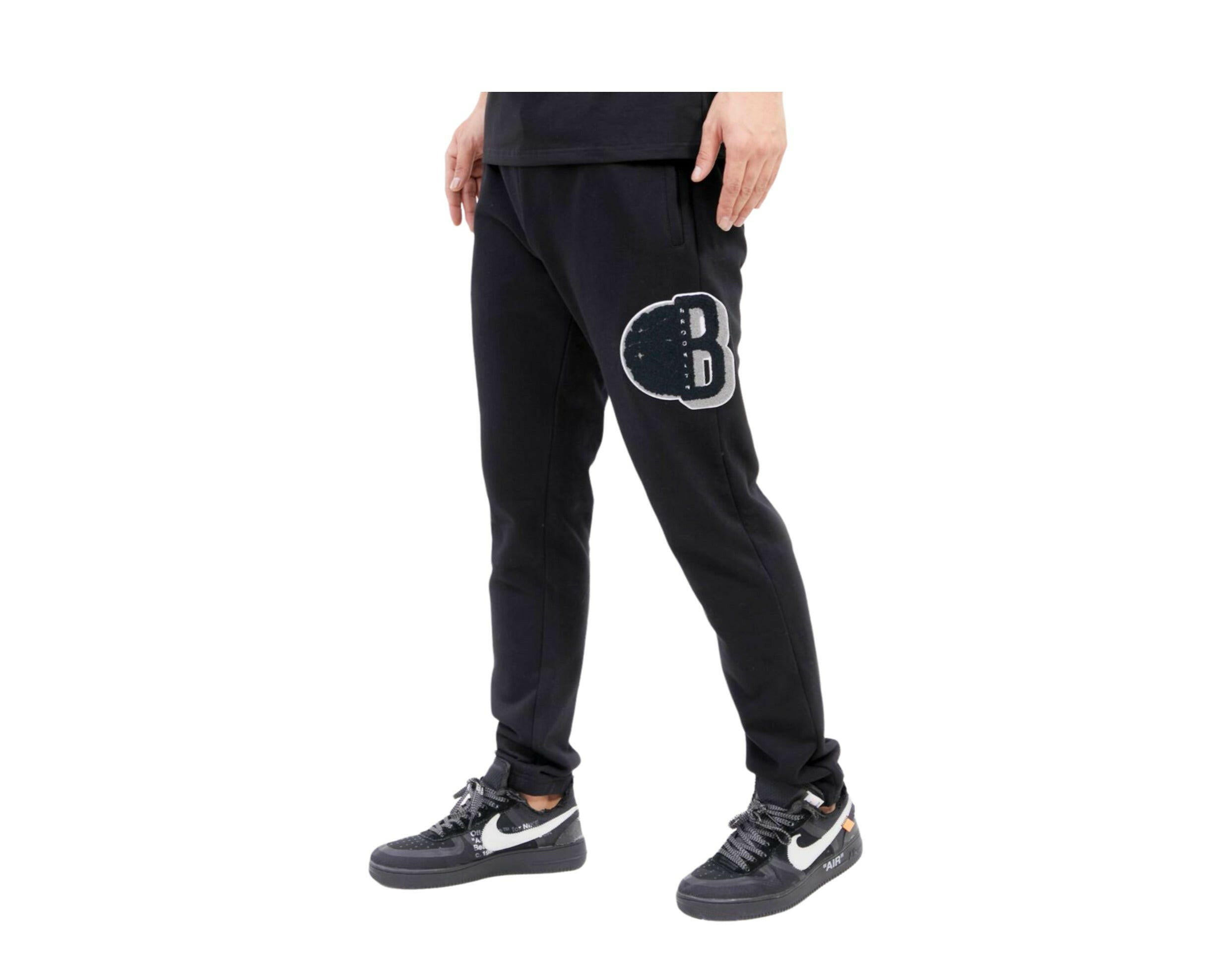 Pro Standard NBA Brooklyn Nets Mash Up Logo Men's Sweatpants.