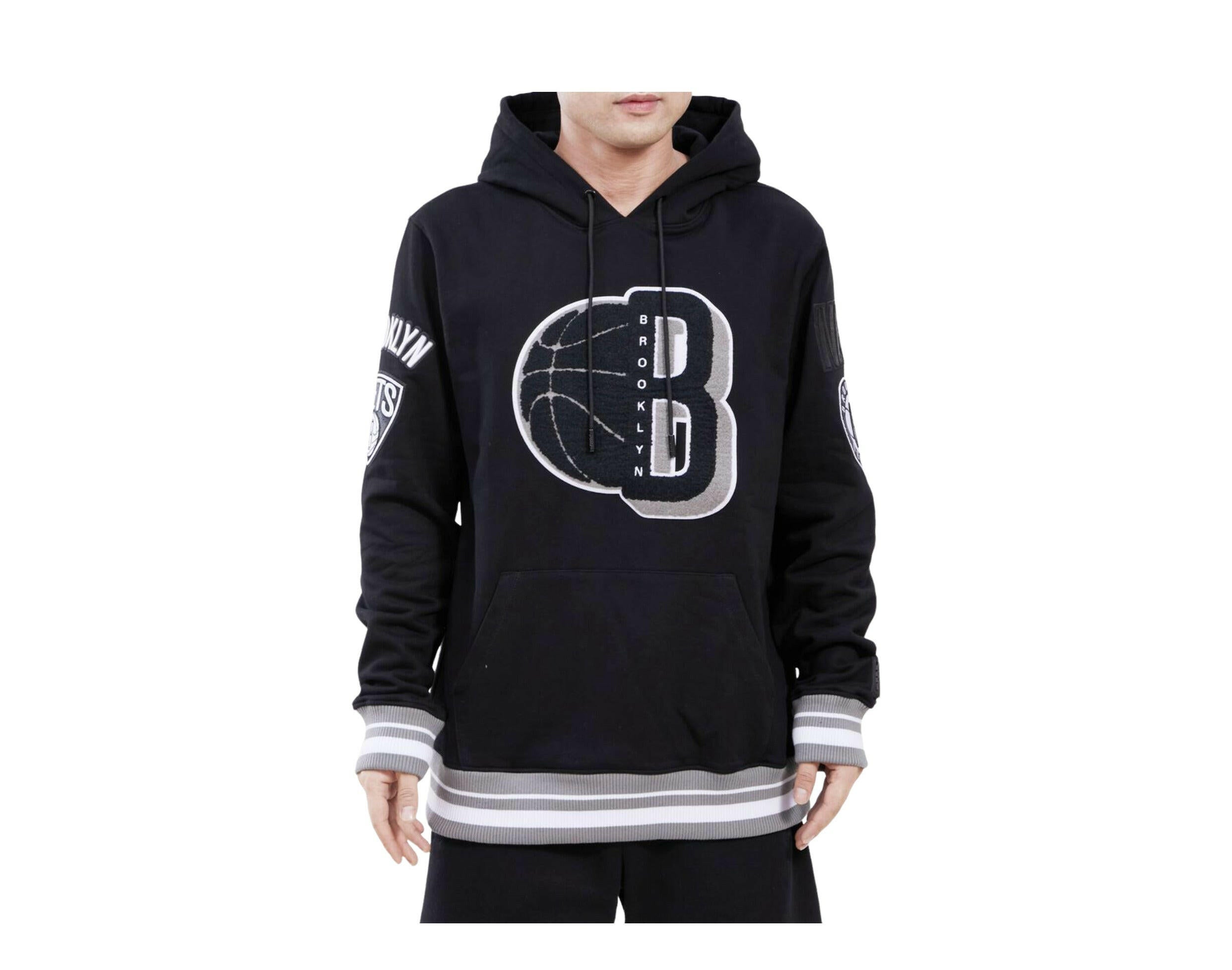 Pro Standard NBA Brooklyn Nets Mash Up Logo P/O Men's Hoodie.