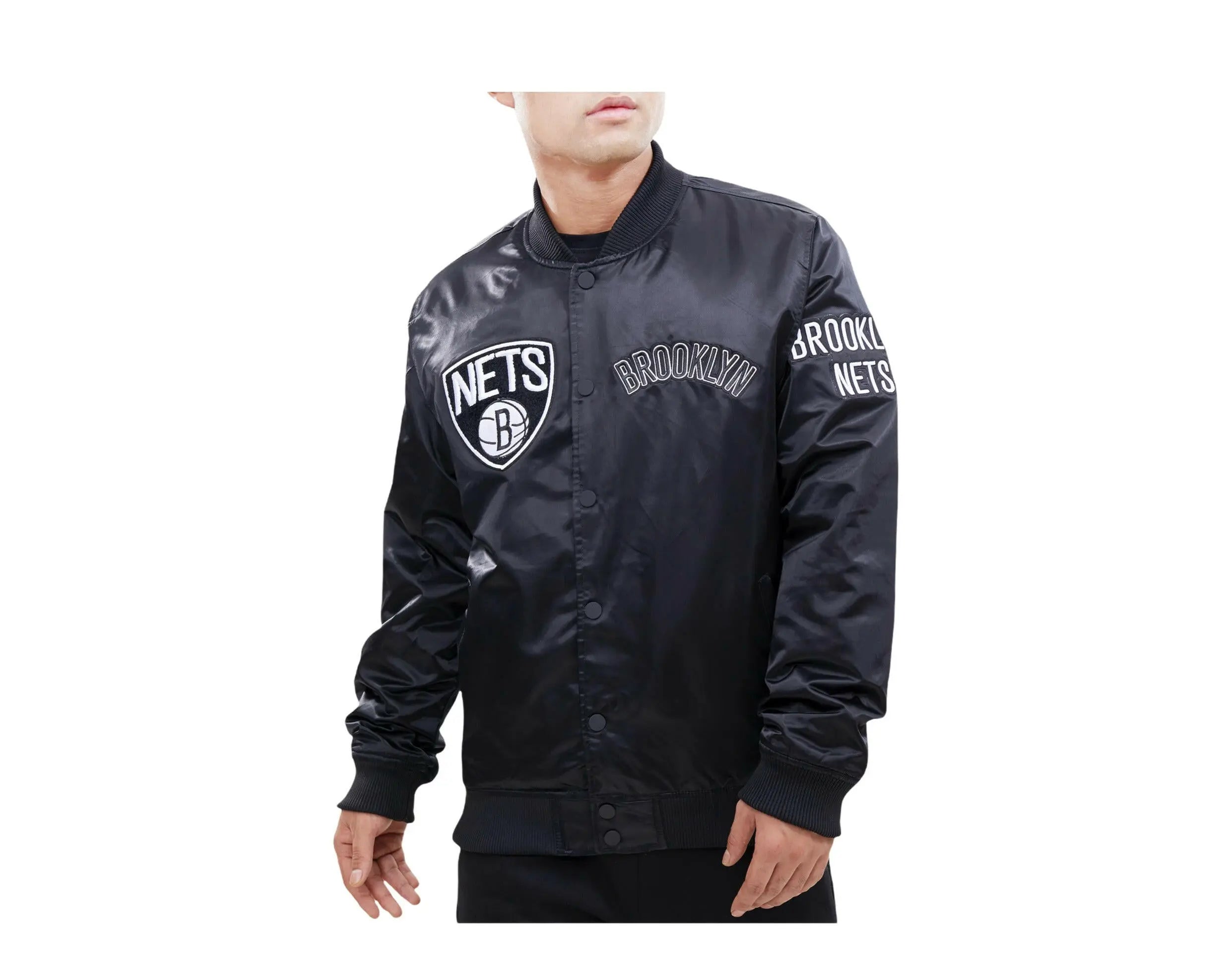 Pro Standard NBA Brooklyn Nets Pro Team Logo Satin Jacket.