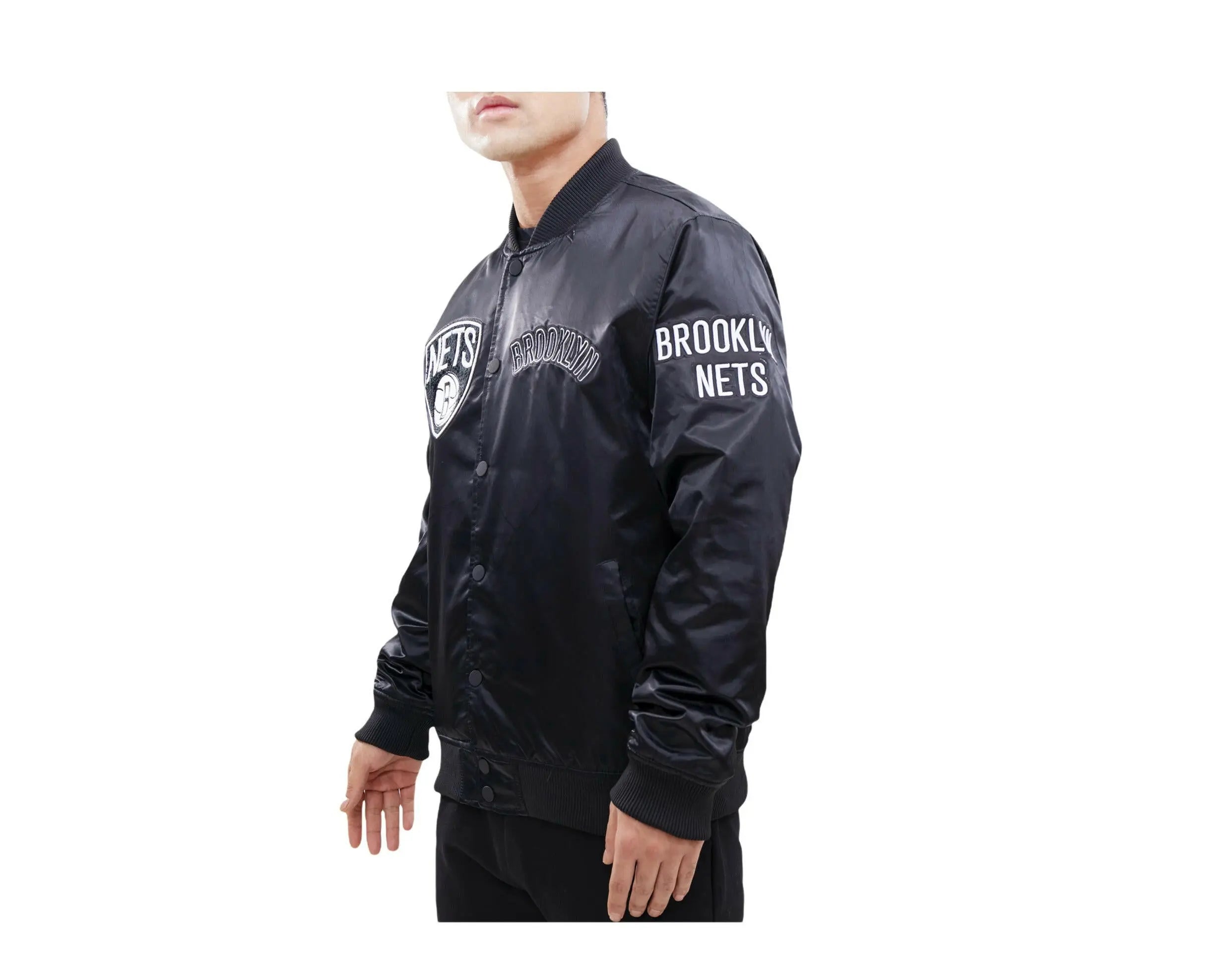 Pro Standard NBA Brooklyn Nets Pro Team Logo Satin Jacket.