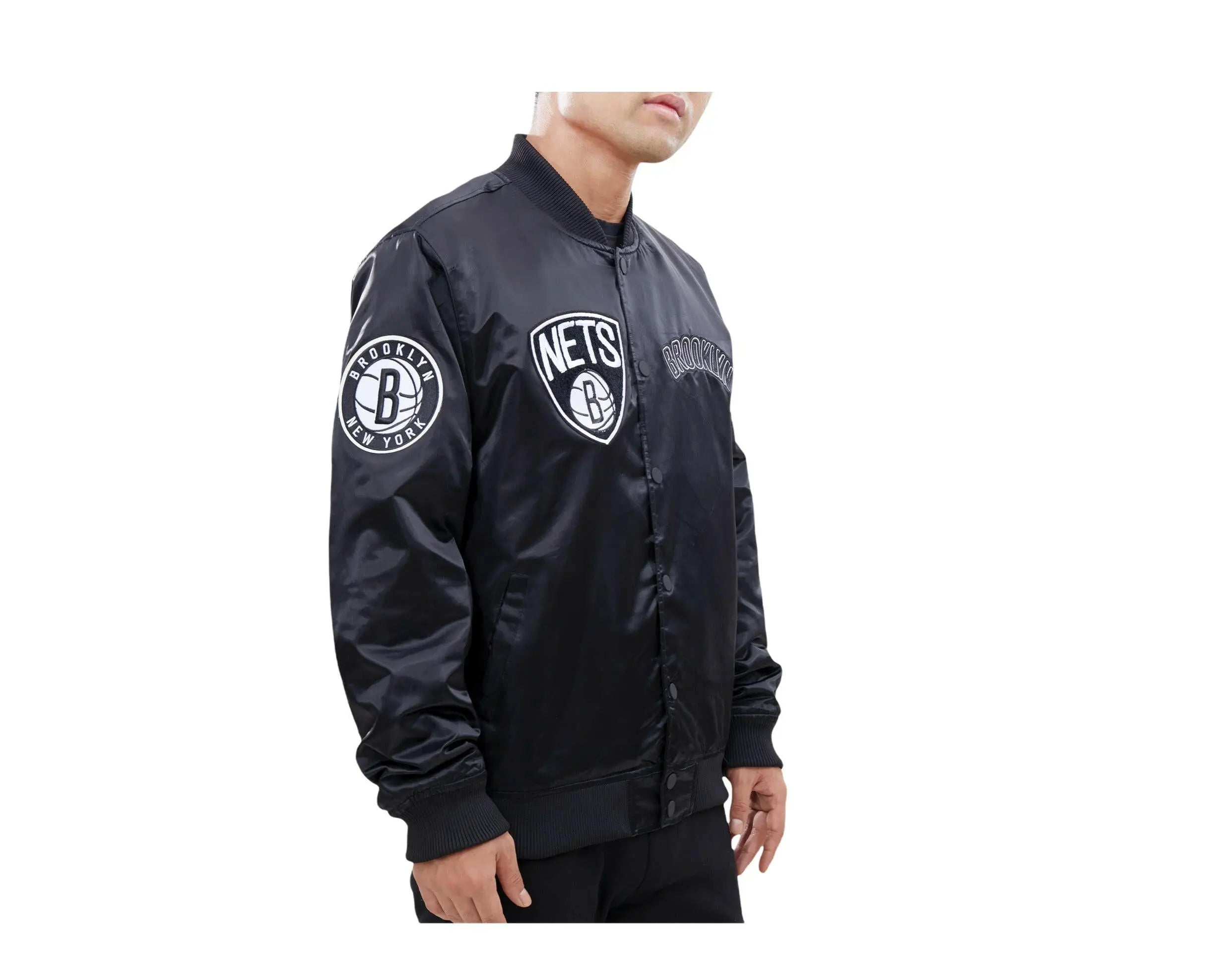 Pro Standard NBA Brooklyn Nets Pro Team Logo Satin Jacket.