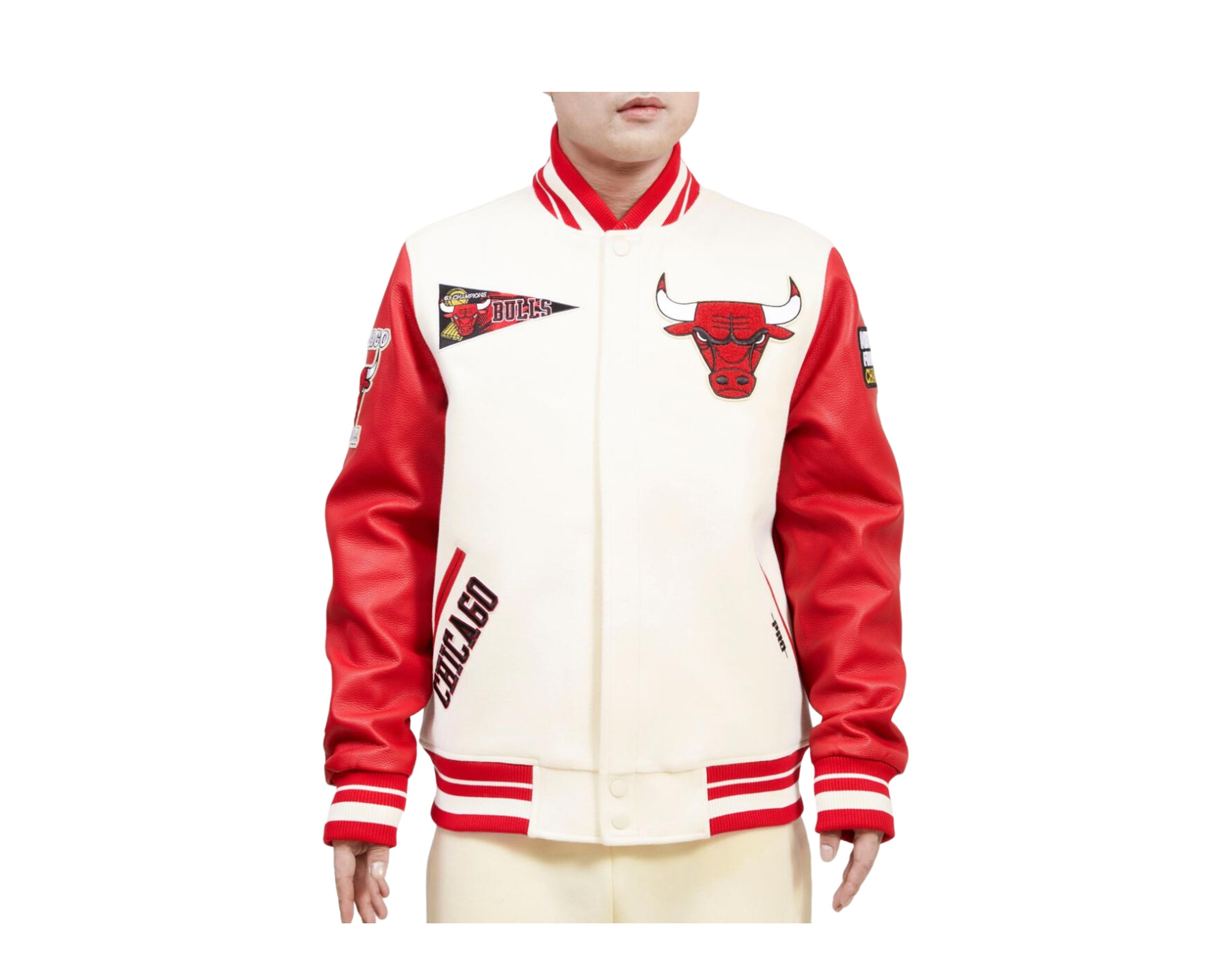 Chicago Bulls Fleece Leather Jacket