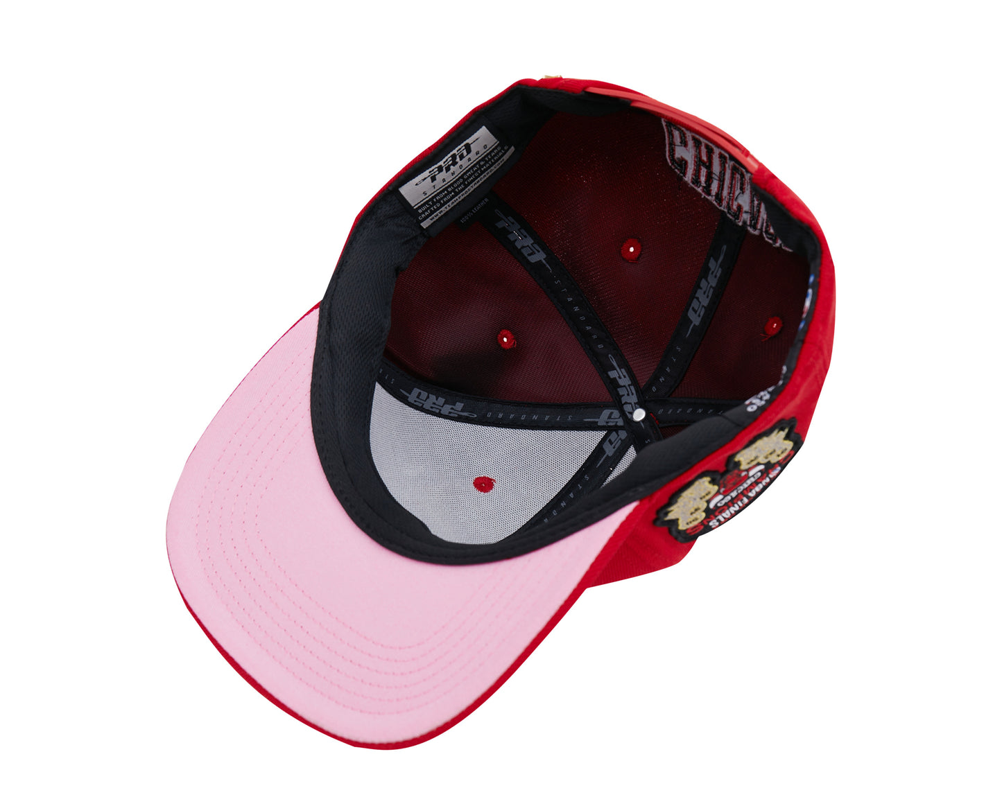 Pro Standard NBA Chicago Bulls Team Logo Snapback Hat W/ Pink Undervisor