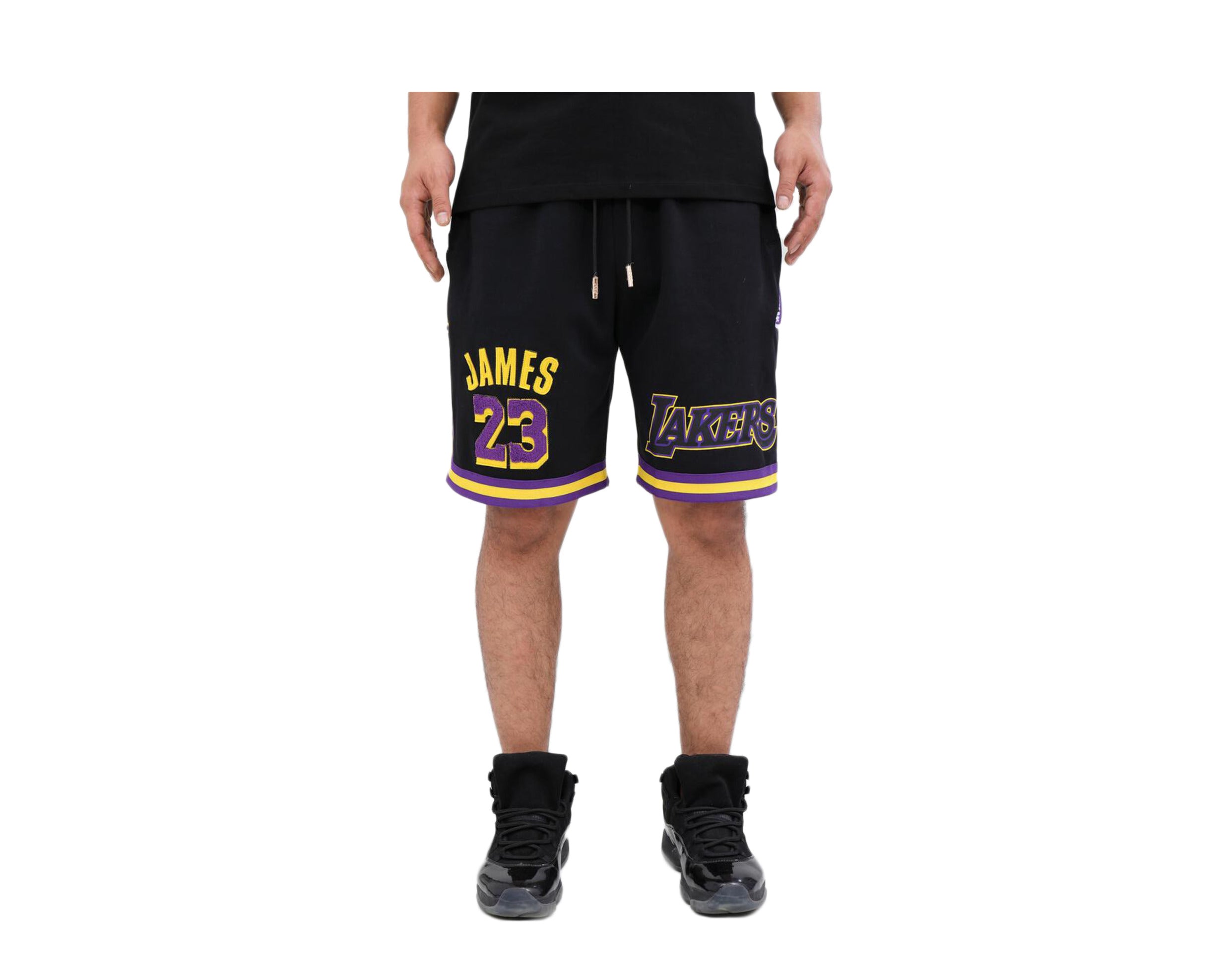 Men's Los Angeles Lakers LeBron James Pro Standard Black Team Player Shorts