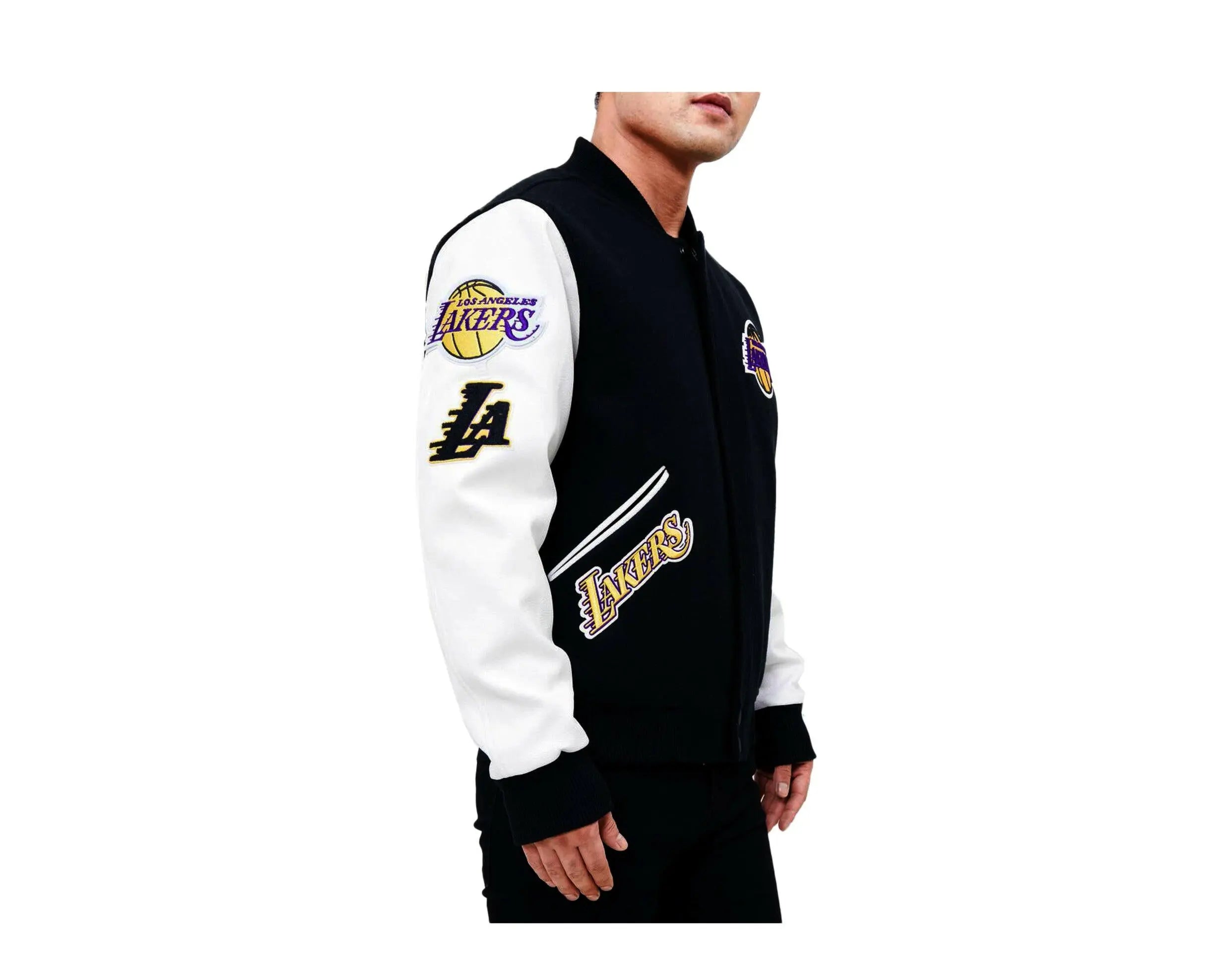 Pro Standard NBA Los Angeles Lakers Logo Blended Varsity Men's Jacket.