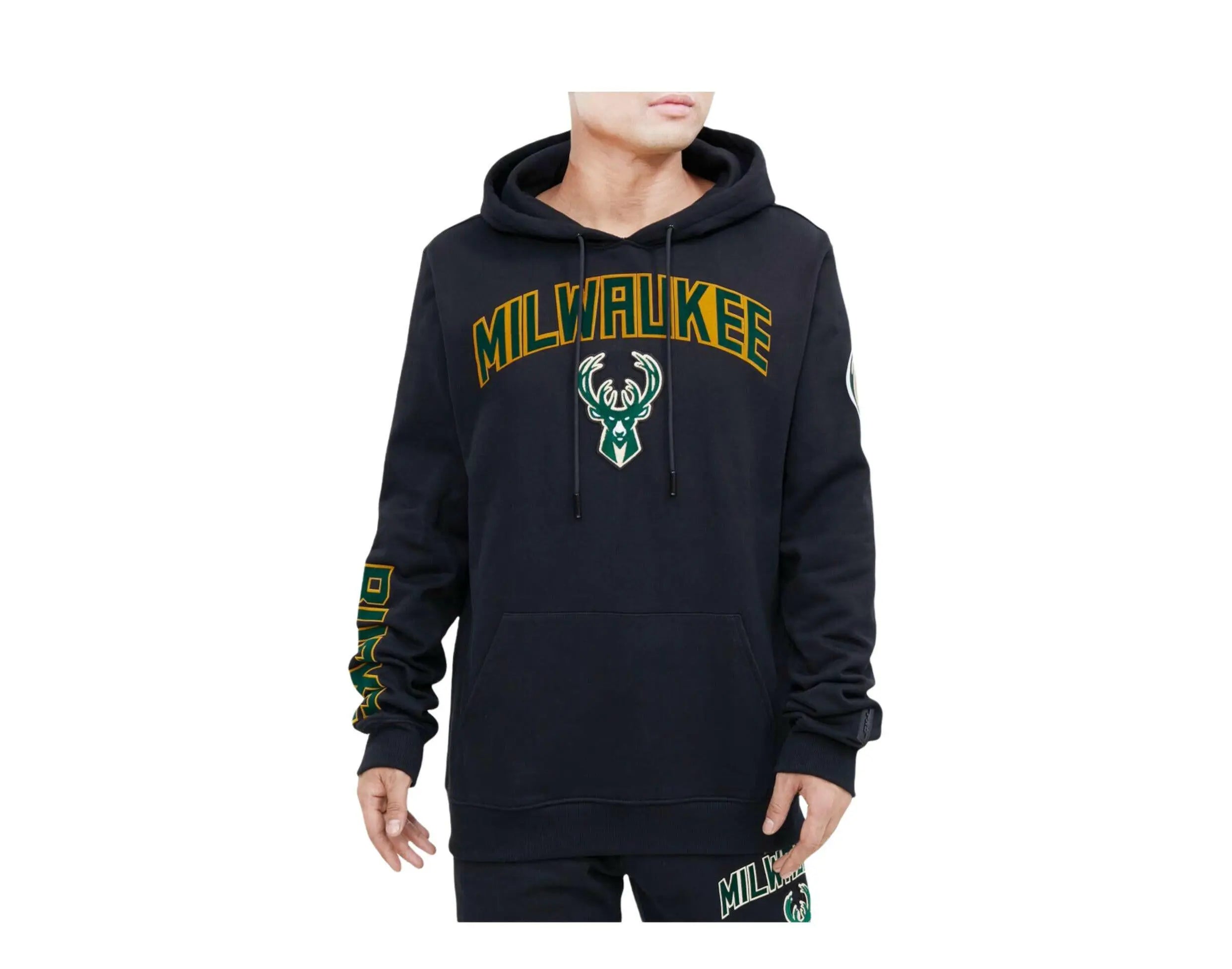 Pro Standard NBA Milwaukee Bucks Stacked Logo P/O Hoodie.