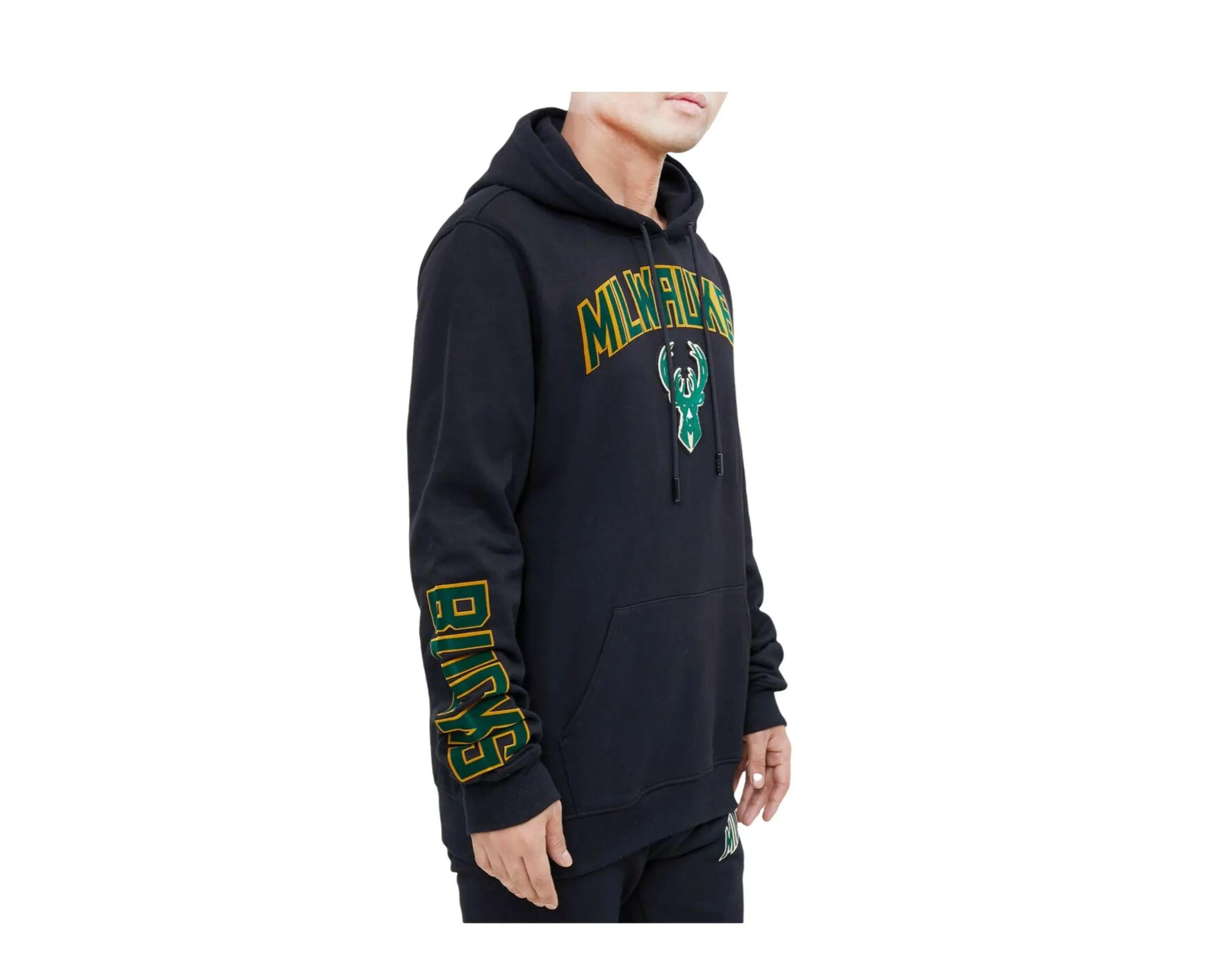 Pro Standard NBA Milwaukee Bucks Stacked Logo P/O Hoodie.