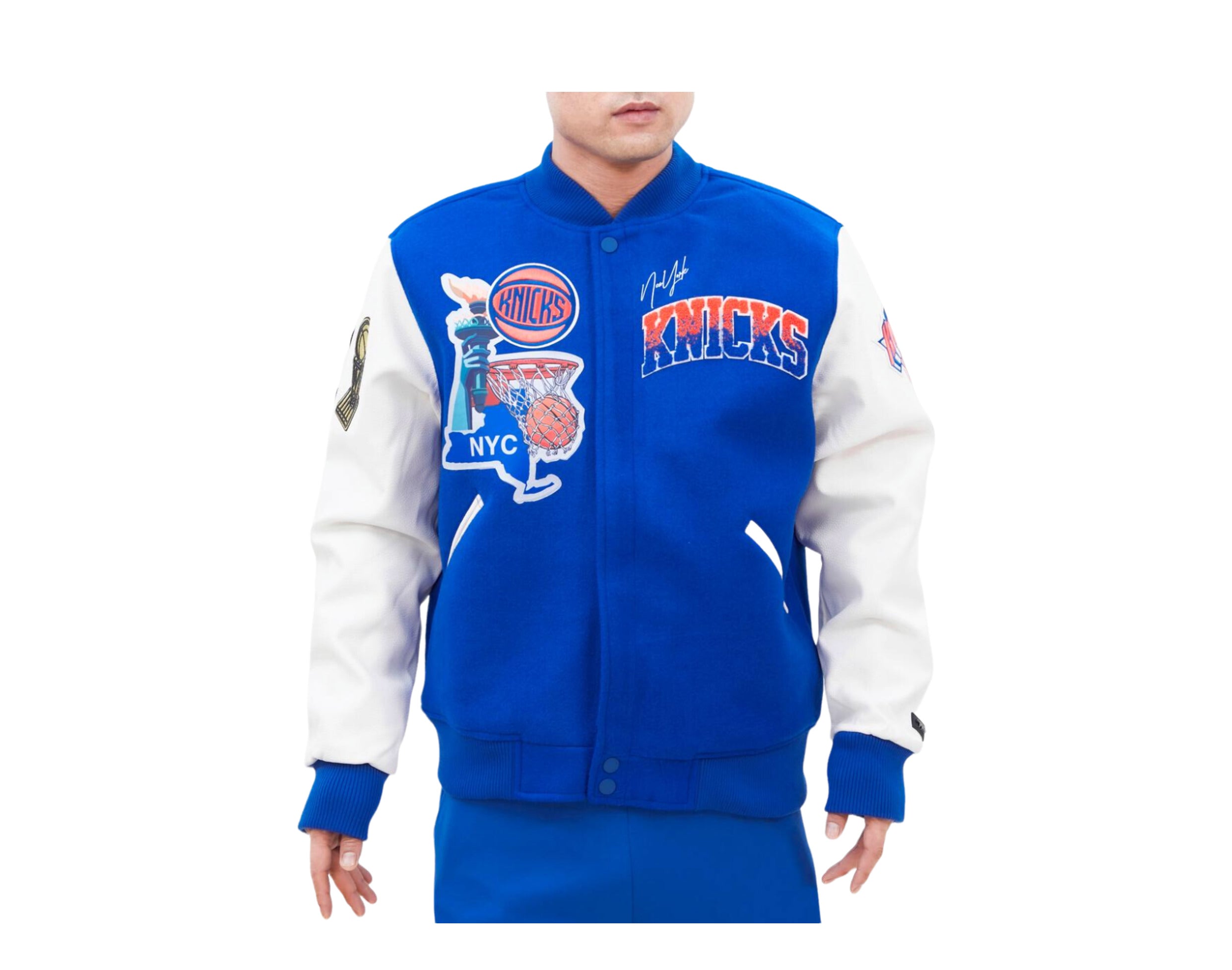 Pro Standard Men's New York Knicks Old English Varsity Jacket