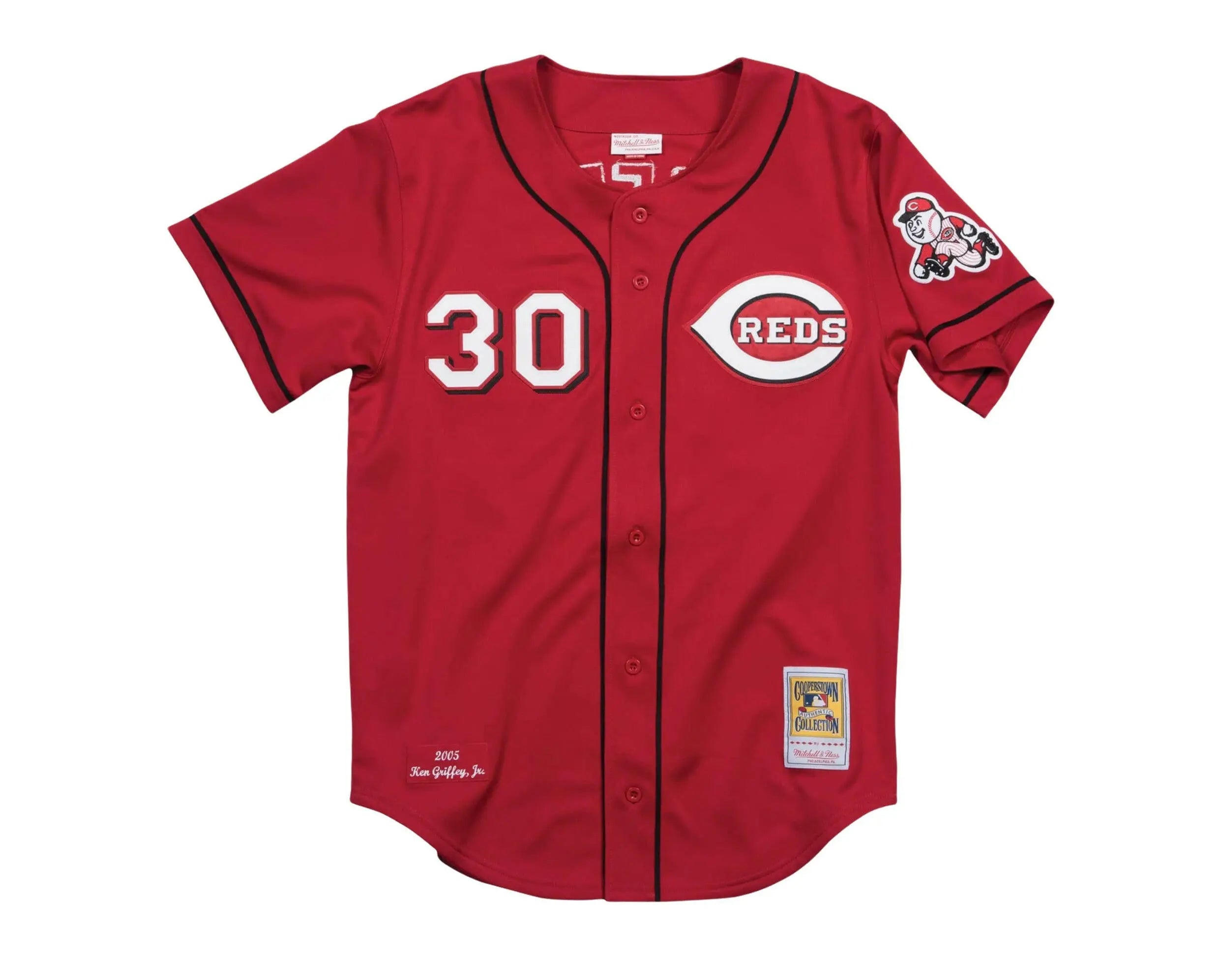 Mitchell & Ness Authentic Cincinnati Reds 2005 Ken Griffey Jr. Jersey.