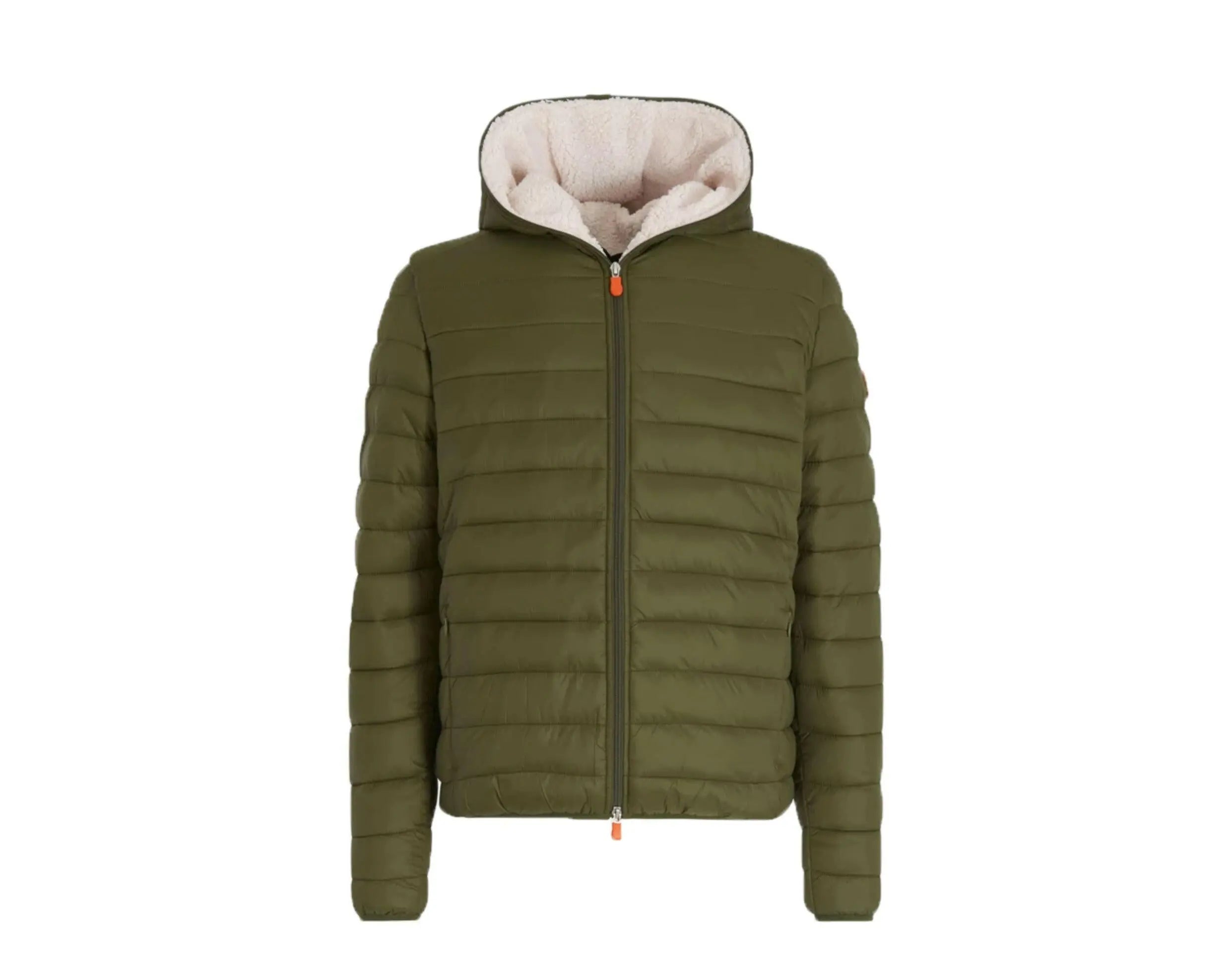 Save the Duck Giga Faux Sherpa Hooded Puffer Men's Jacket.