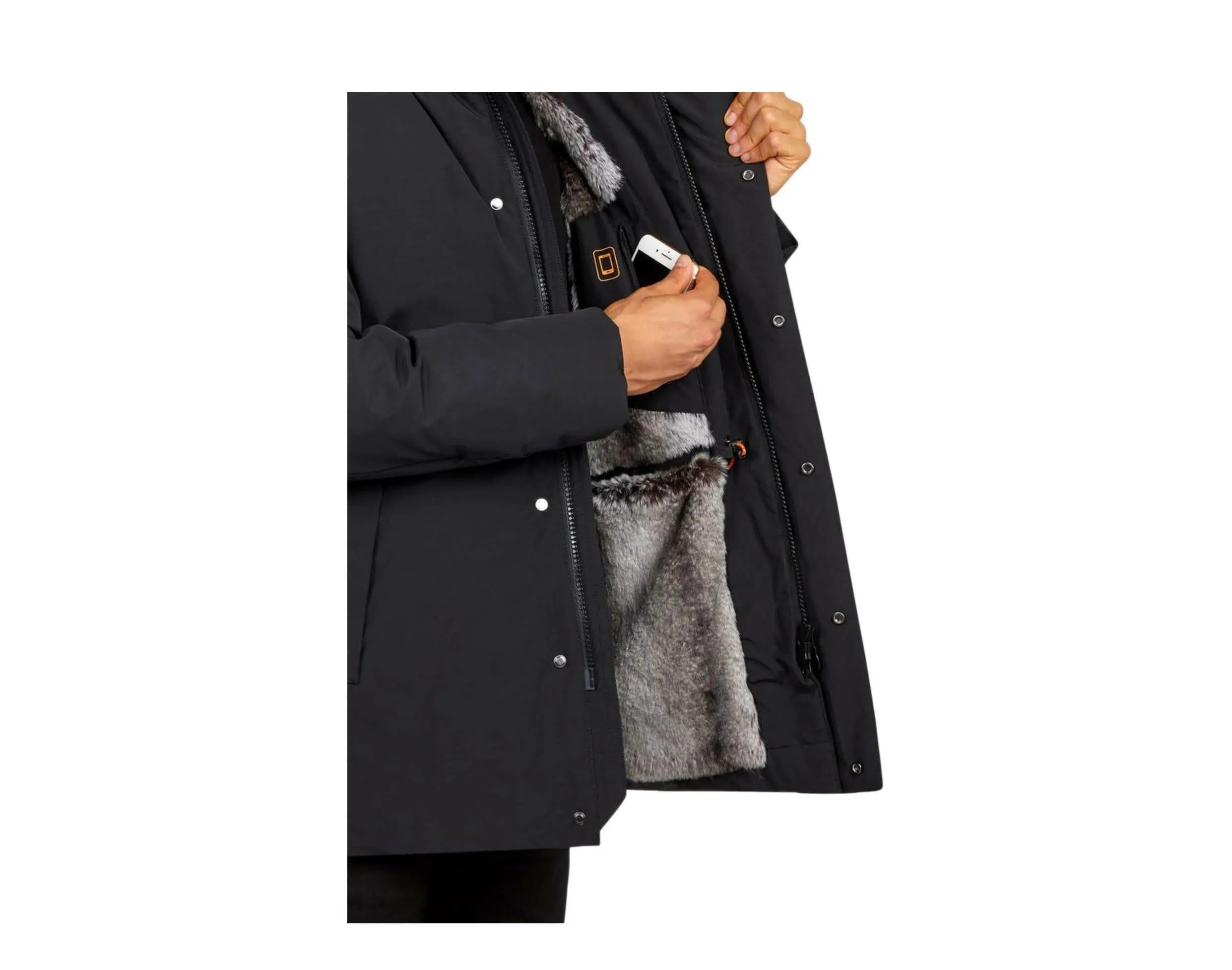 Save The Duck Copy Faux Fur Hooded Parka Men's Jacket.