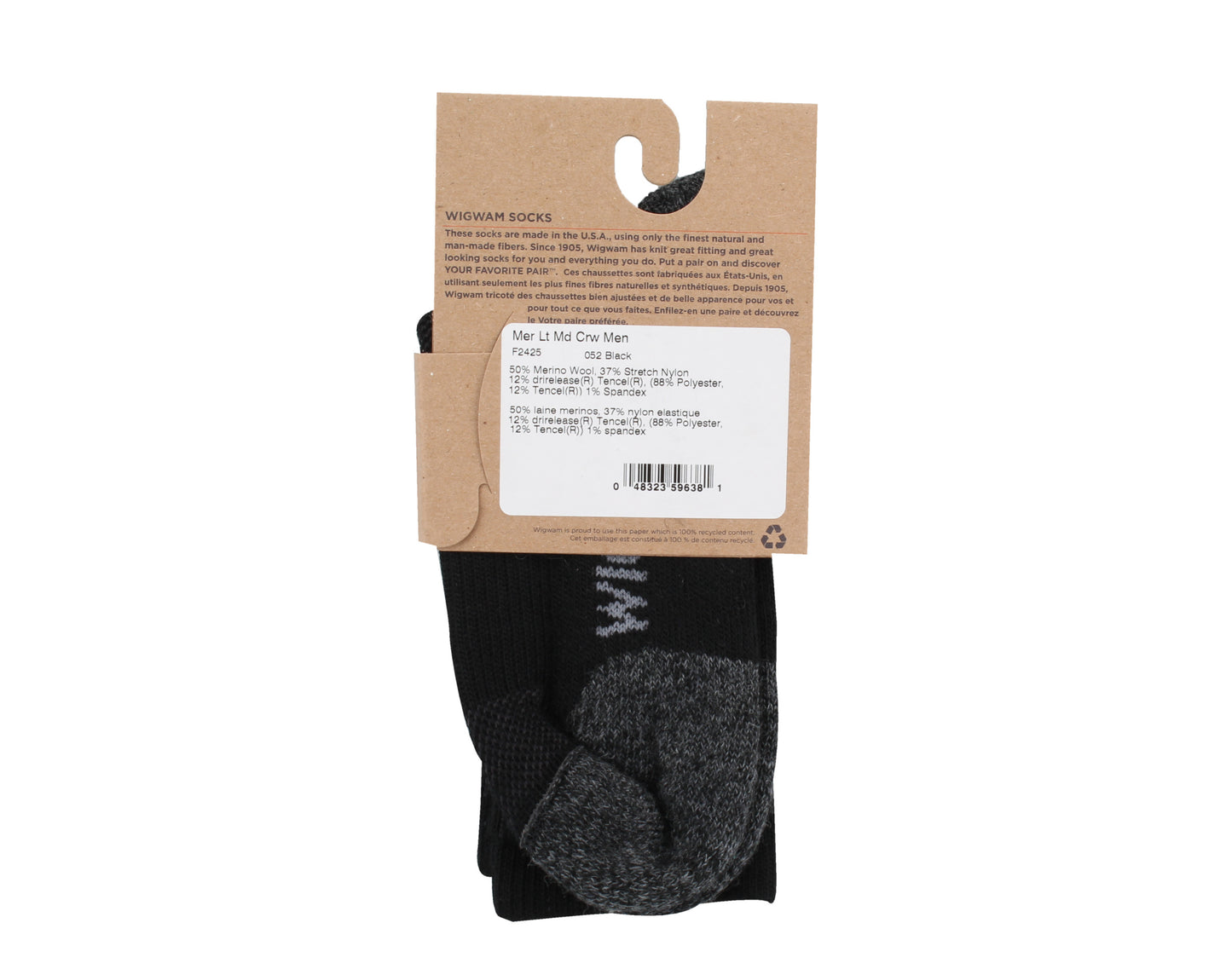 WigWam Merino Lite Mid-Crew Hiker Men's Socks