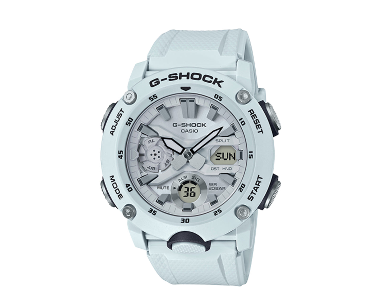 Casio G-Shock GA2000 Front Button Analog-Digital Metal and Resin Men's Watch