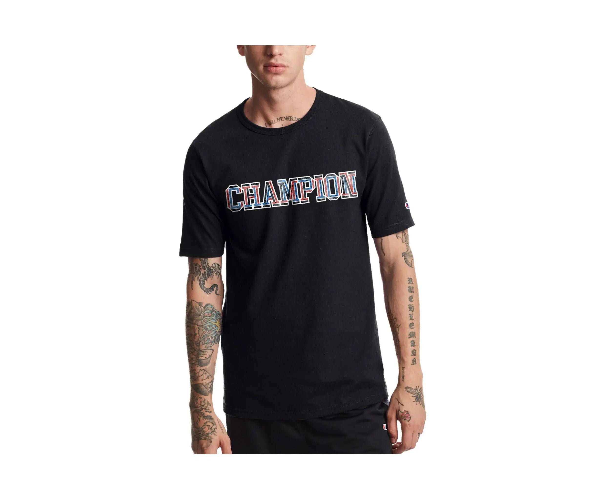 Champion C-Life Heritage 3-D Logo Short Sleeve Men's Tee Shirt.