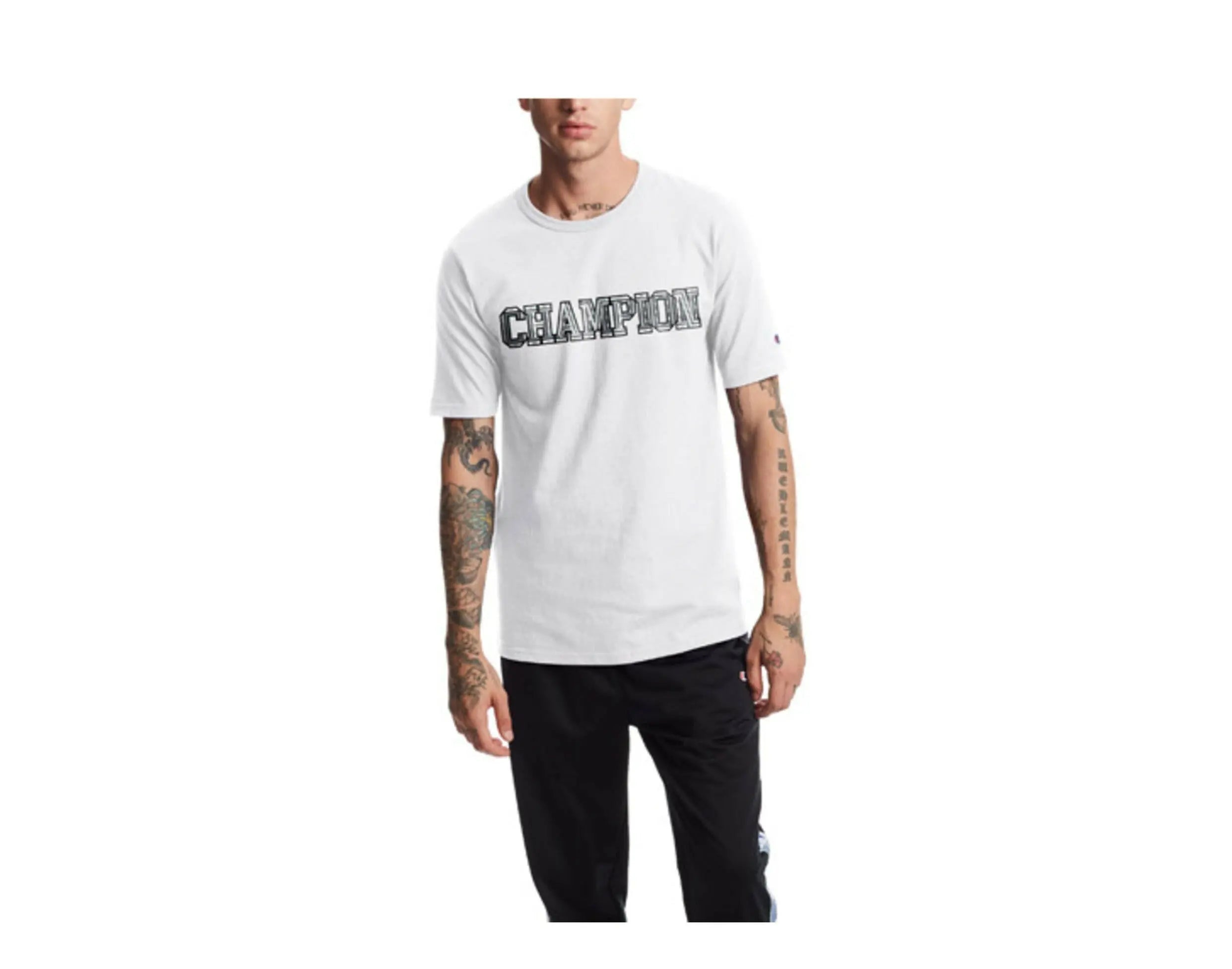 Champion C-Life Heritage 3-D Logo Short Sleeve Men's Tee Shirt.