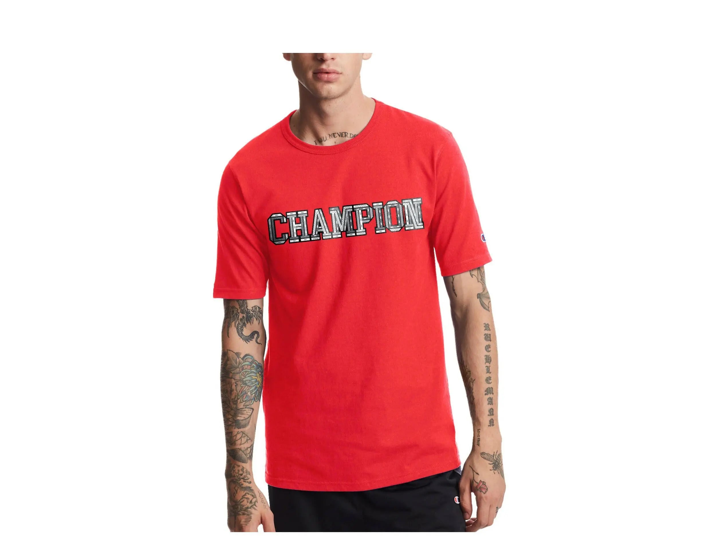 Champion C-Life Heritage 3-D Logo Short Sleeve Men's Tee Shirt.