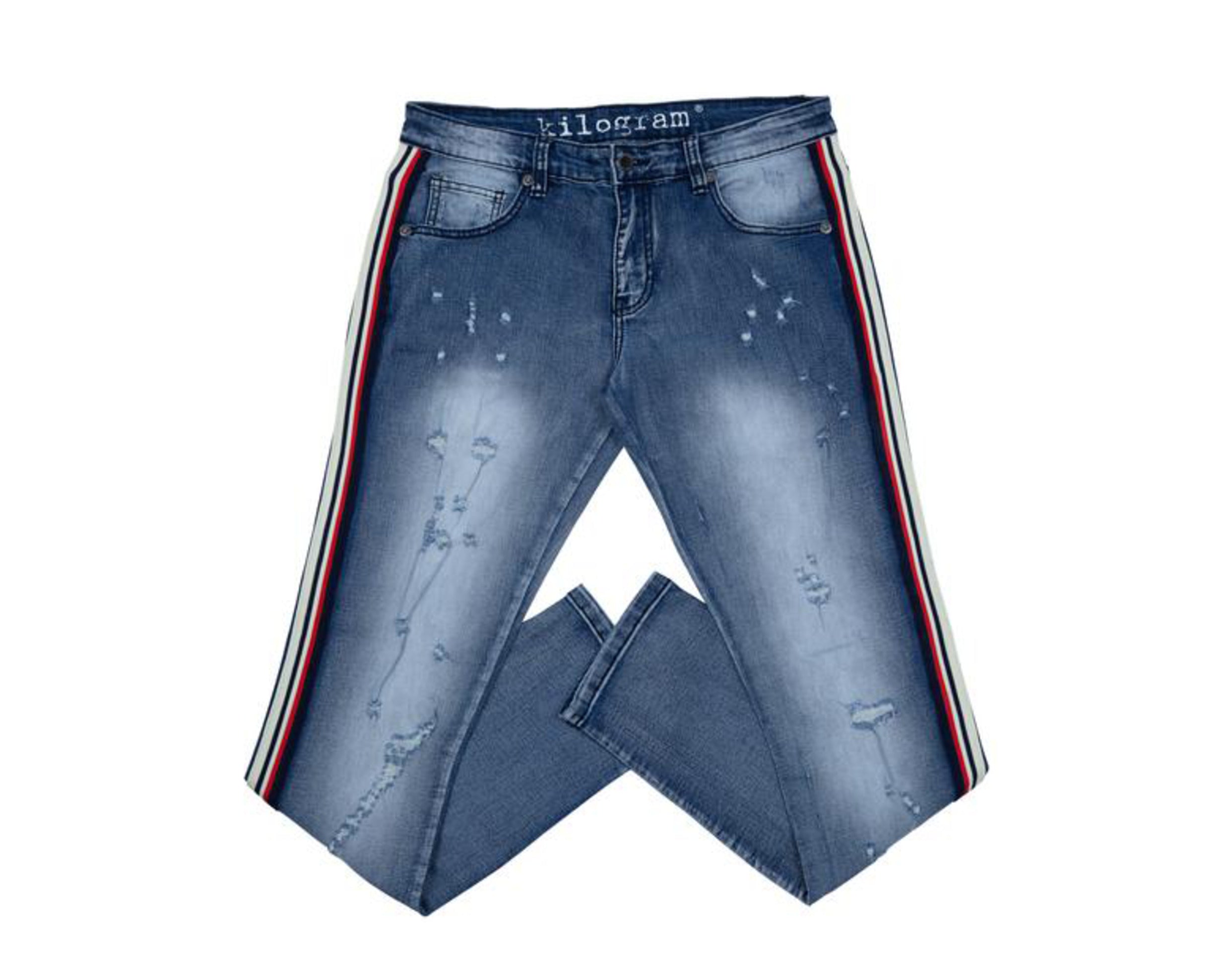 Kilogram Denim Striped Men s Jeans NYCMode