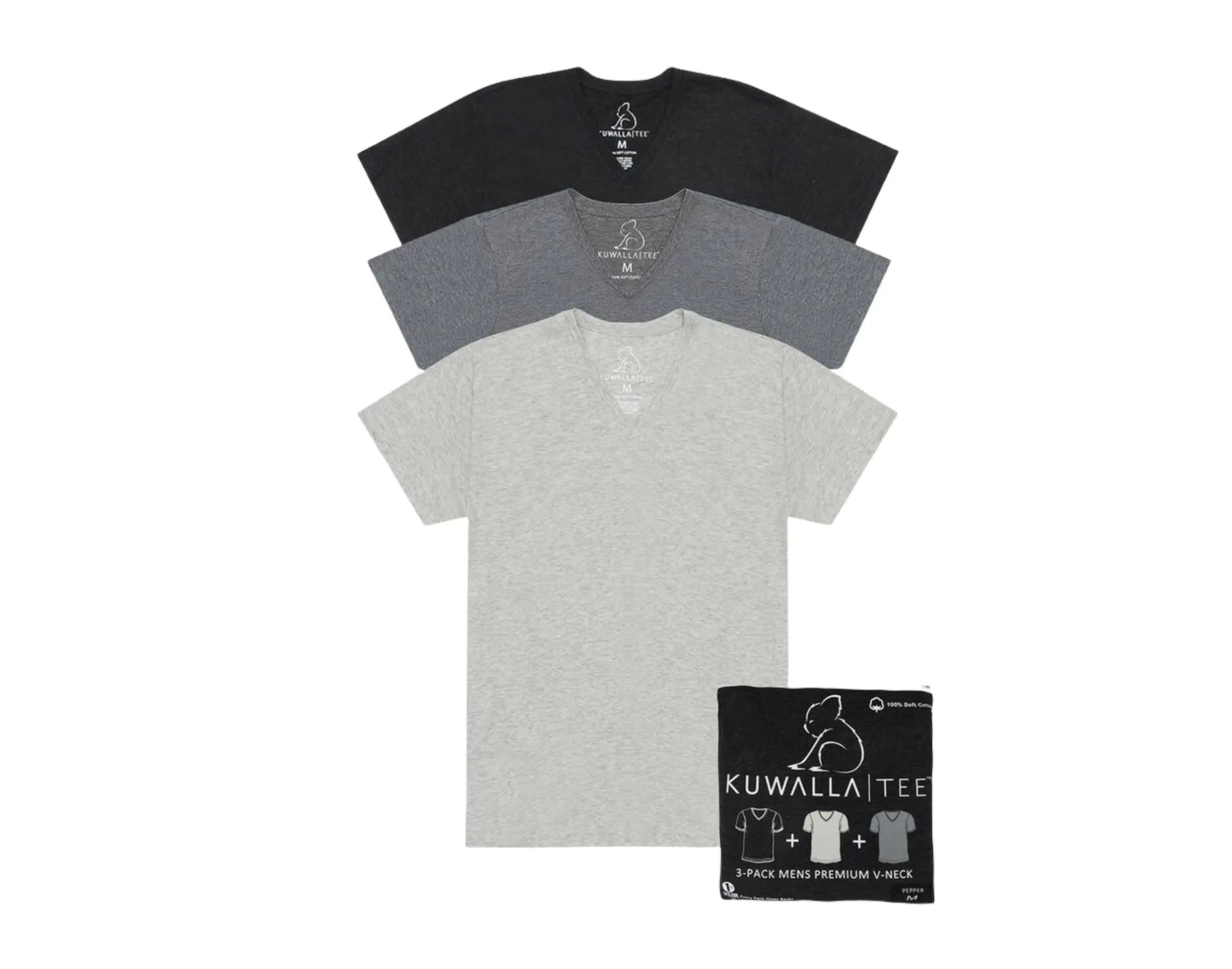 Kuwalla Tee Crew V-Neck Men's T-Shirt 3-Pack.