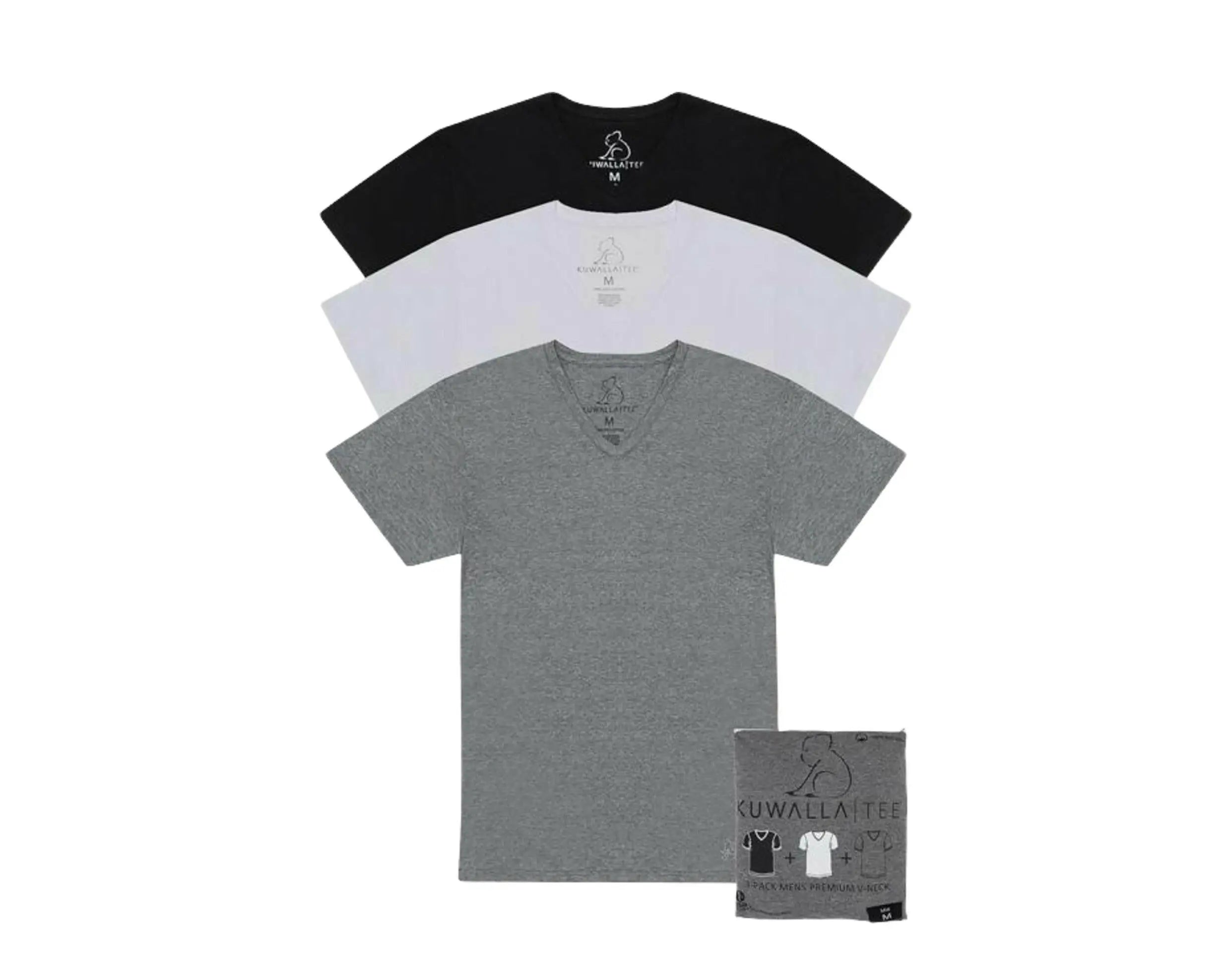 Kuwalla Tee Crew V-Neck Men's T-Shirt 3-Pack.