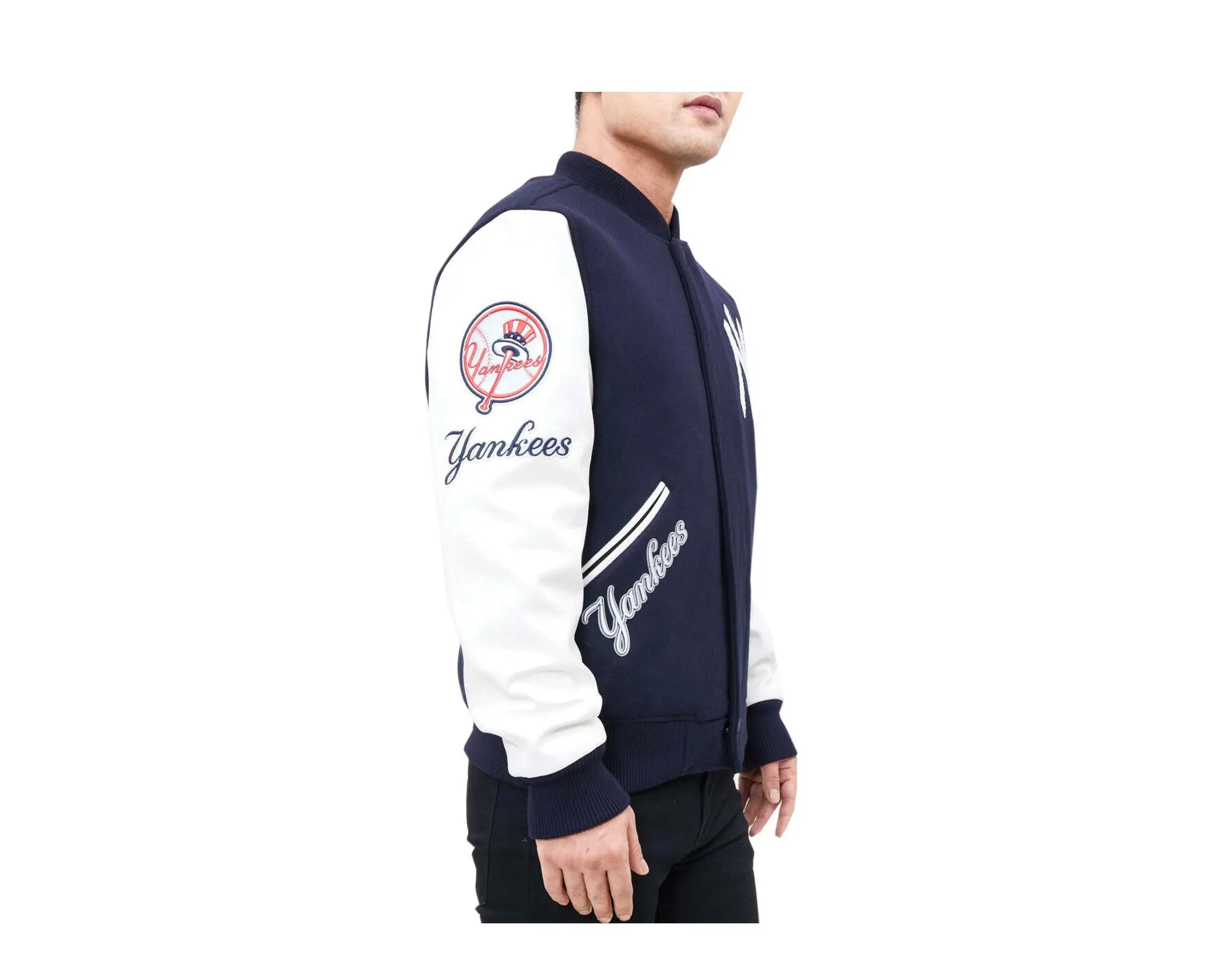 Pro Standard MLB New York Yankees Logo Blended Varsity Men's Jacket.