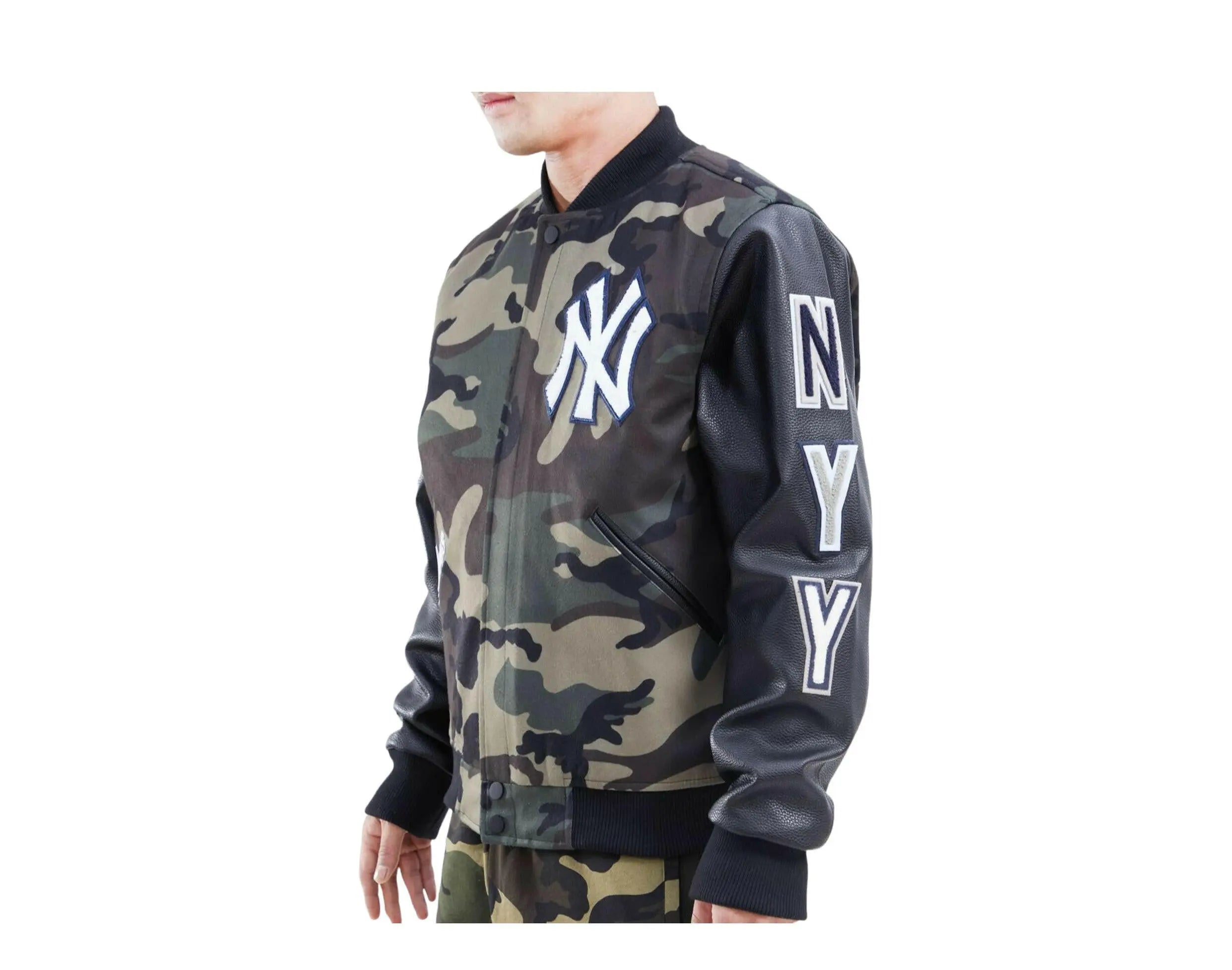 Pro Standard MLB New York Yankees Camo Logo Varsity Men's Jacket.