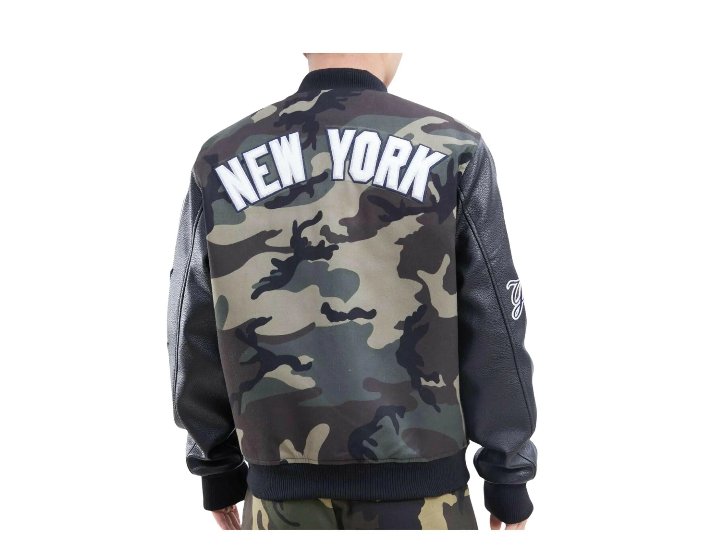 Pro Standard MLB New York Yankees Camo Logo Varsity Men's Jacket.