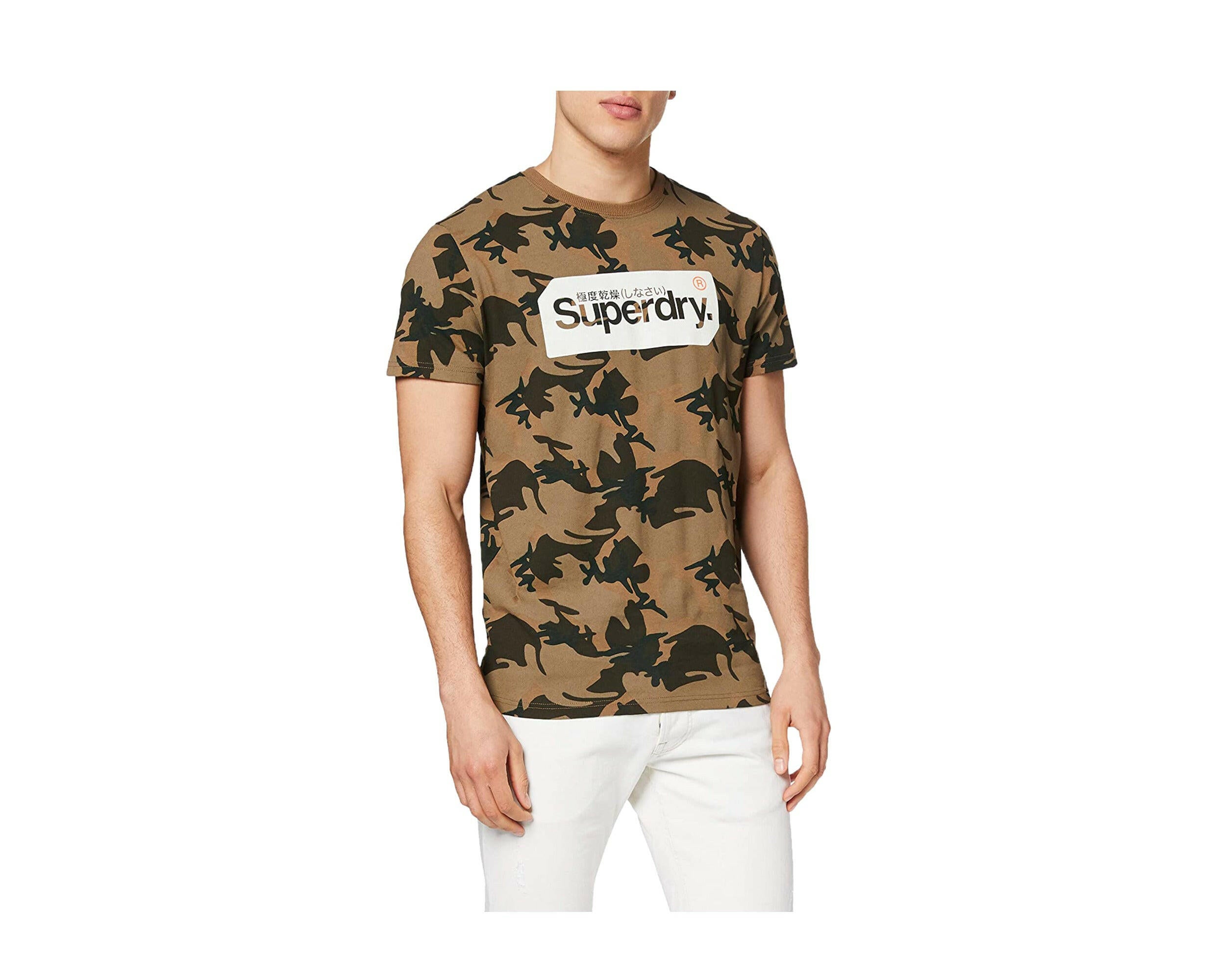 Superdry Core Logo Tag Camo All Over Print Men's T-Shirt.