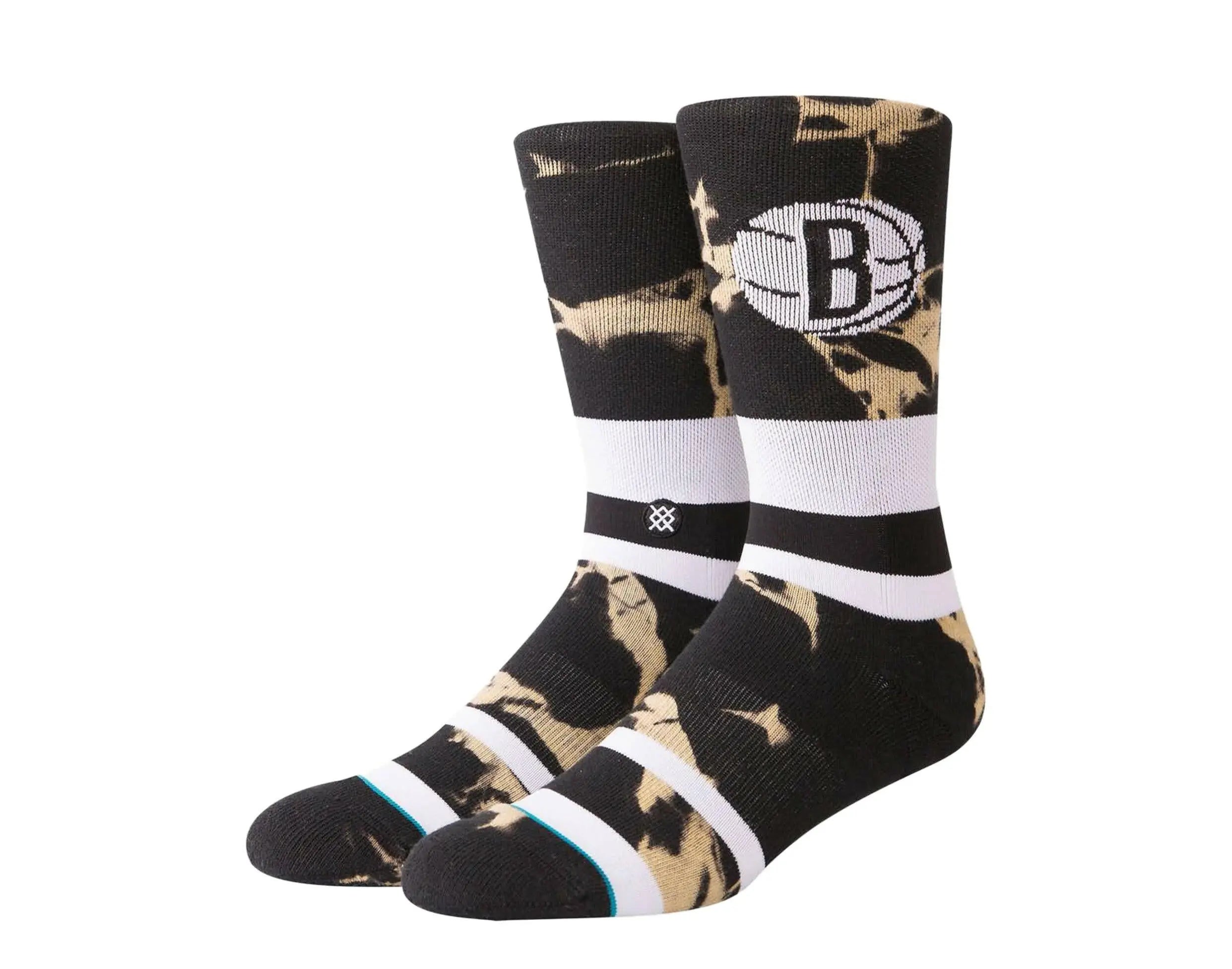 Stance Casual NBA Brooklyn Nets Acid Wash Crew Socks.