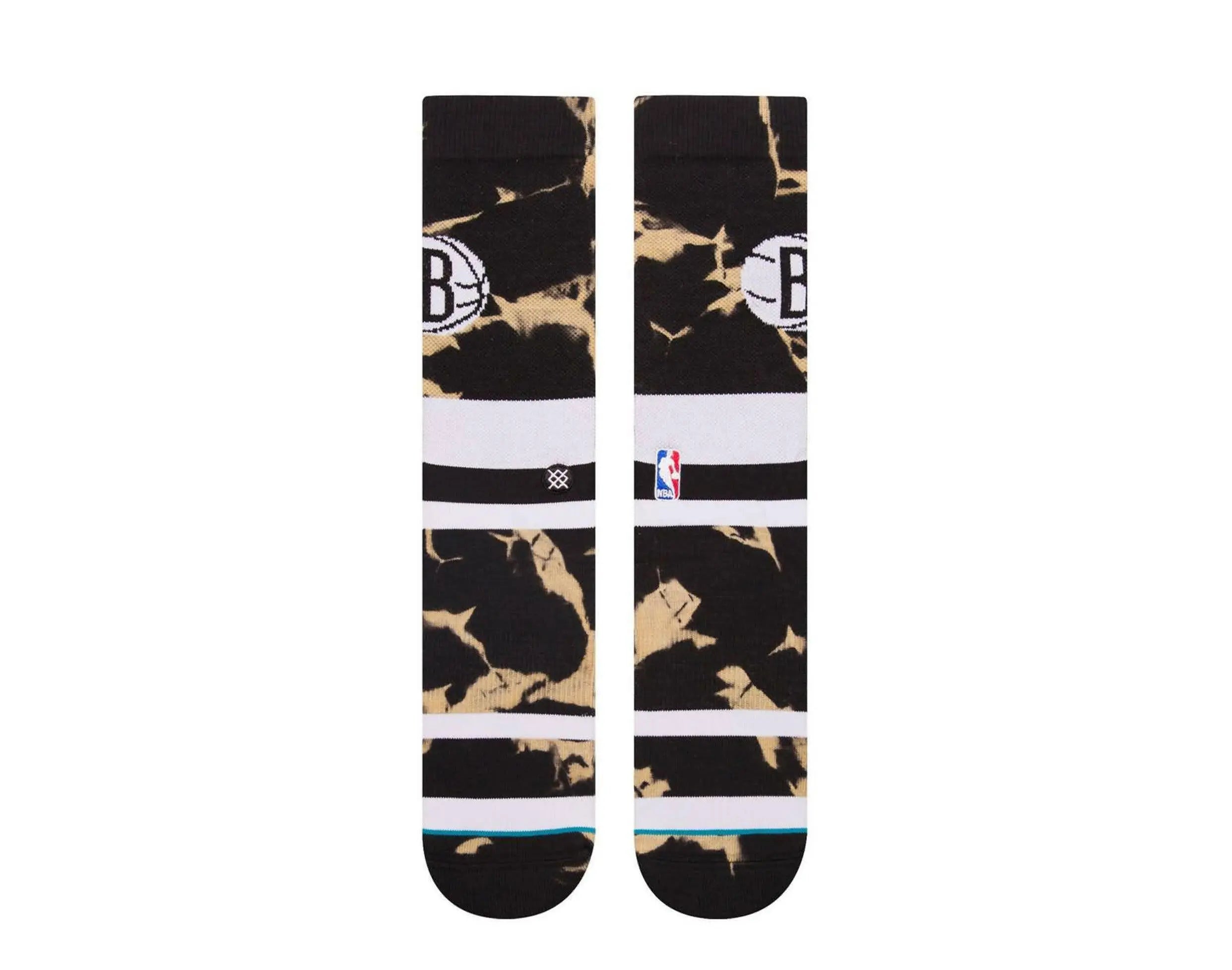 Stance Casual NBA Brooklyn Nets Acid Wash Crew Socks.