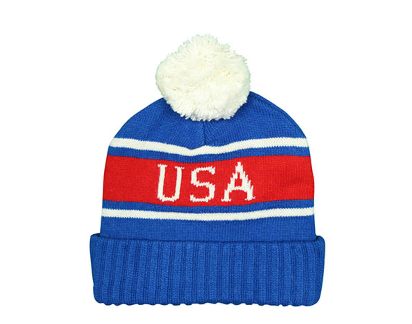 Polo Ralph Lauren Colorblocked USA Pom-Pom Knit Hat