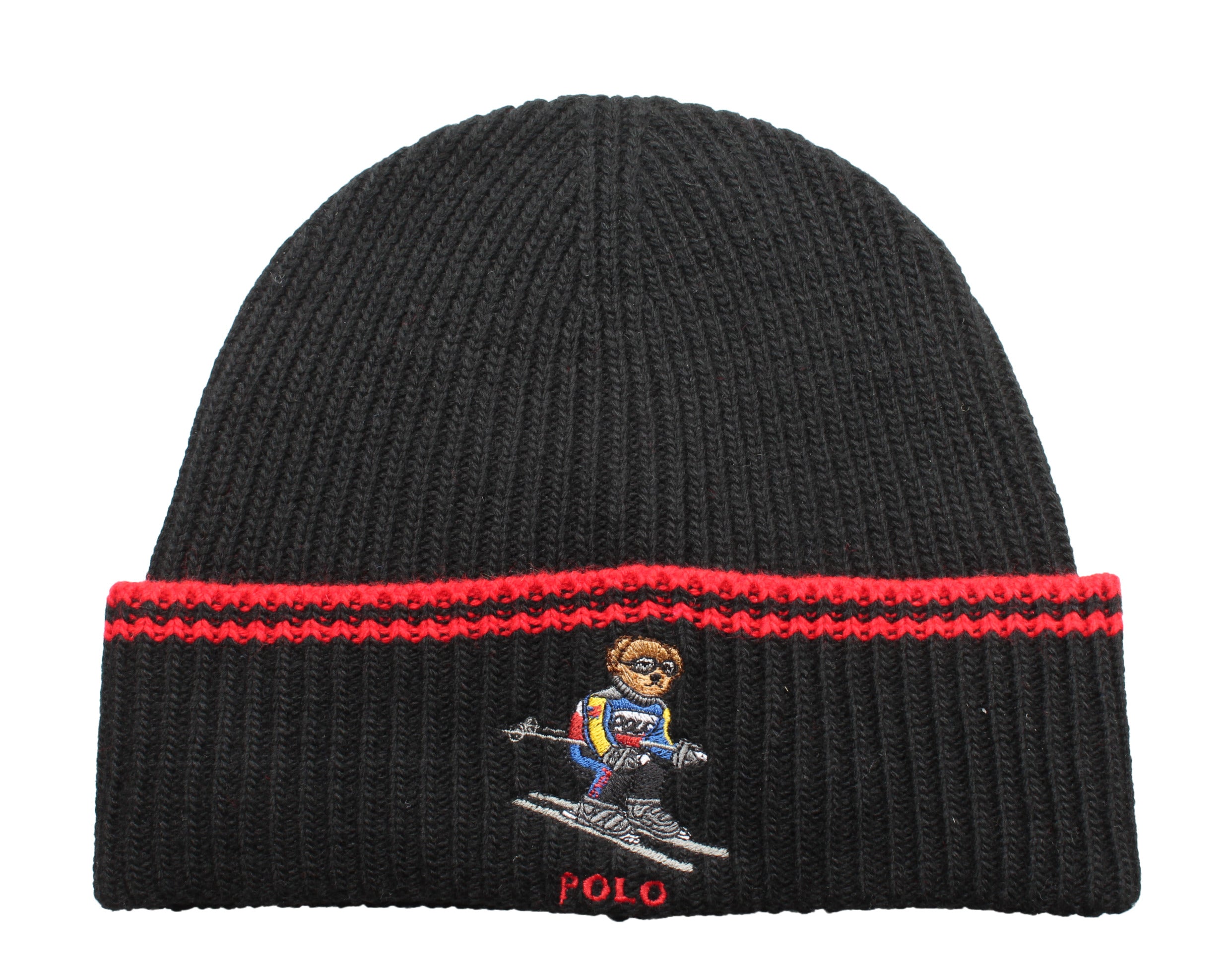 Polo Ralph Lauren Extreme Skiing Bear Cuffed Knit Hat
