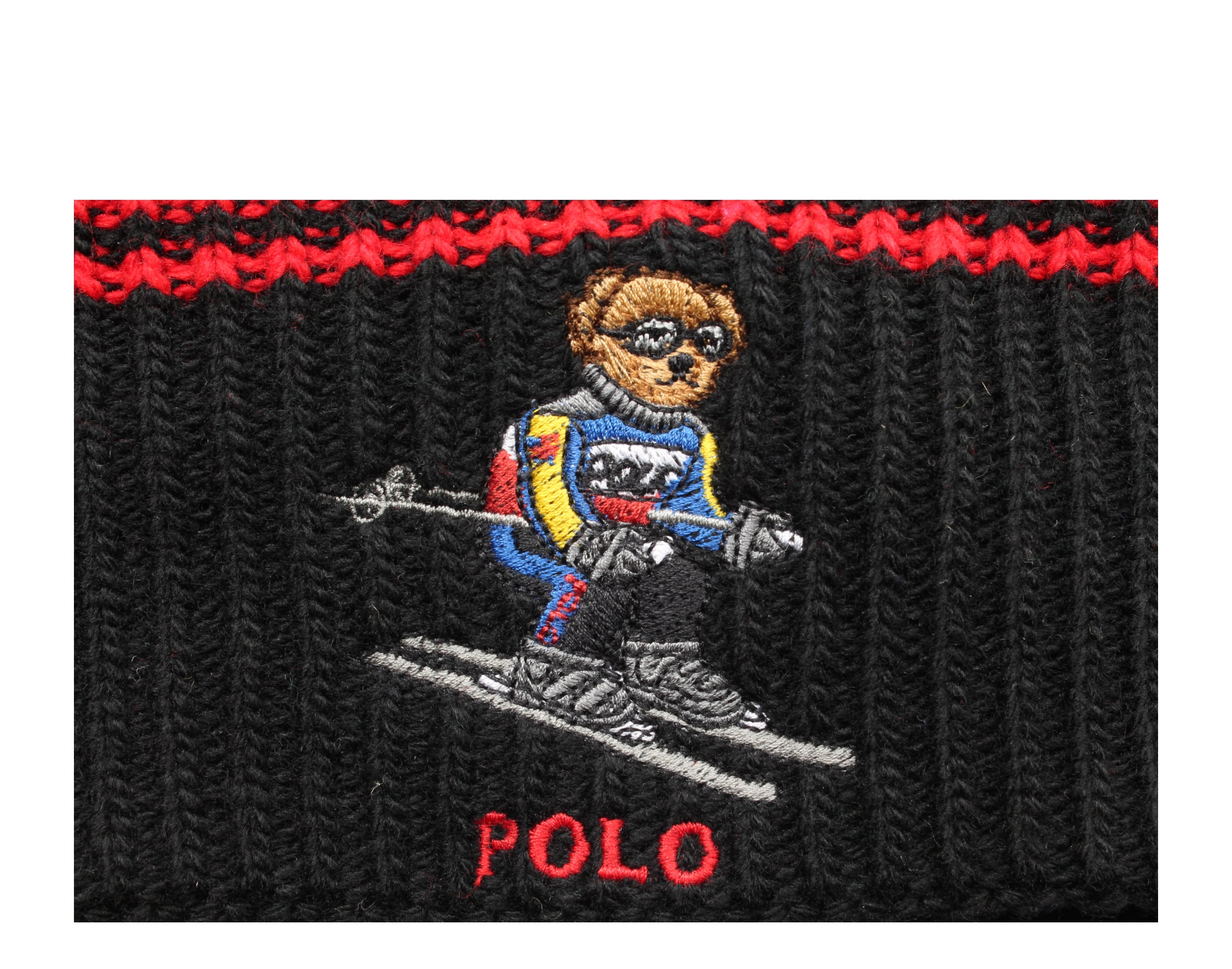 Polo Ralph Lauren Extreme Skiing Bear Cuffed Knit Hat