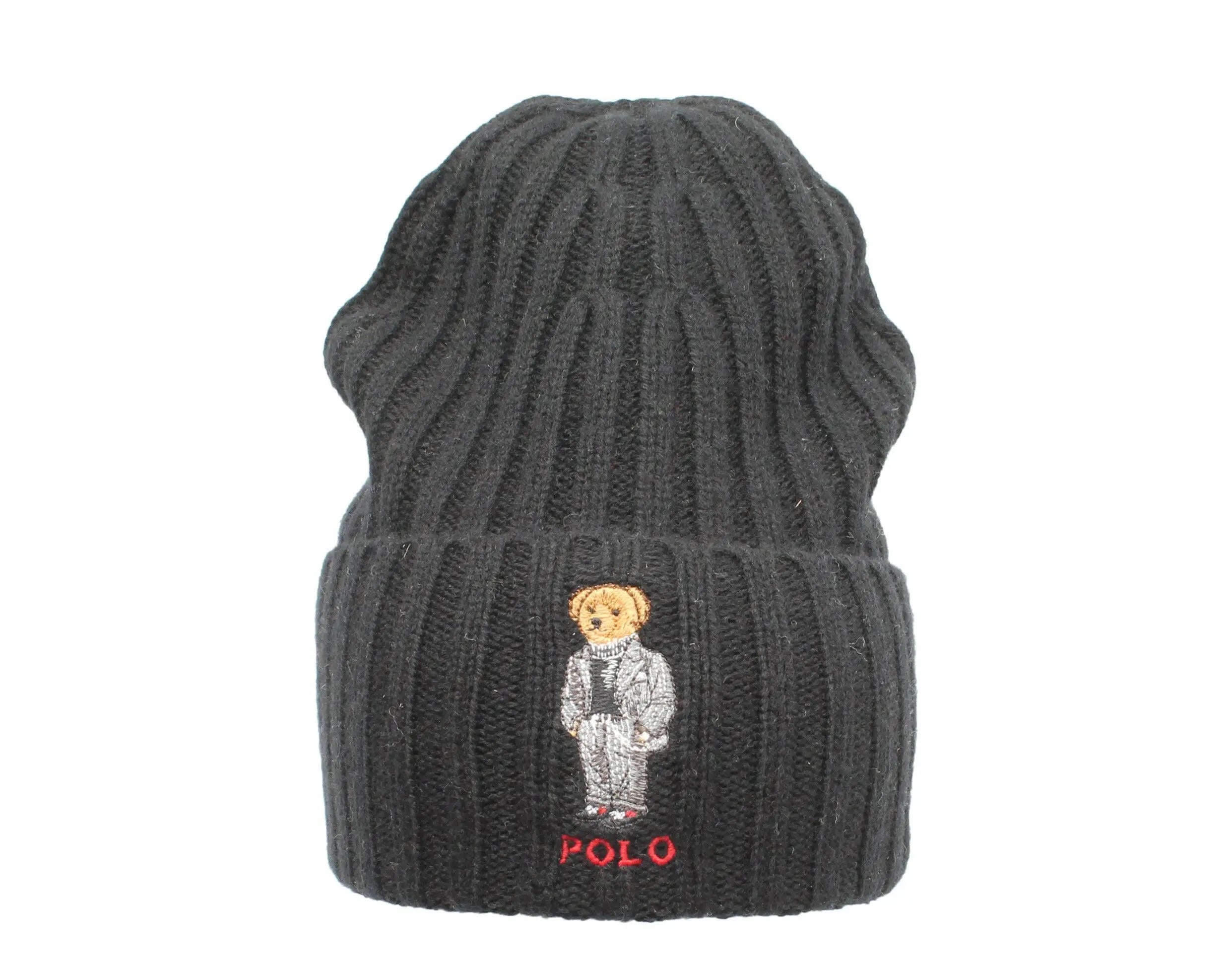 Polo Ralph Lauren Polo Bear Chalk-Stripe Knit Cuffed Hat.