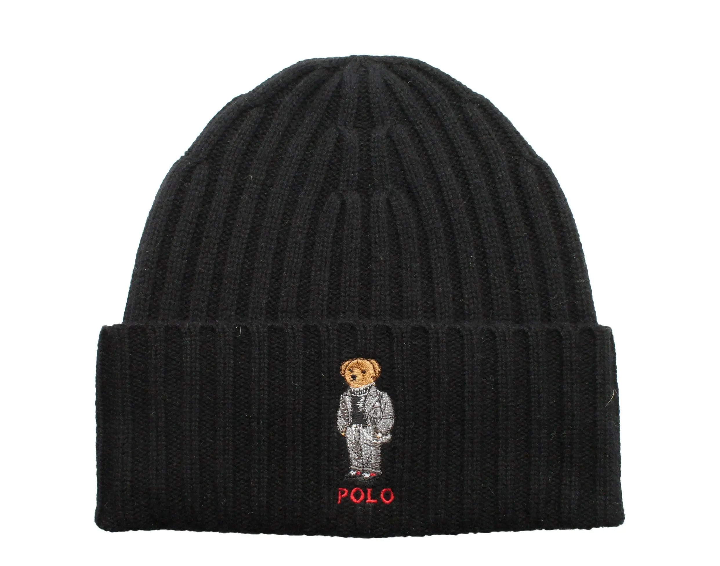 Polo Ralph Lauren Polo Bear Chalk-Stripe Knit Cuffed Hat.