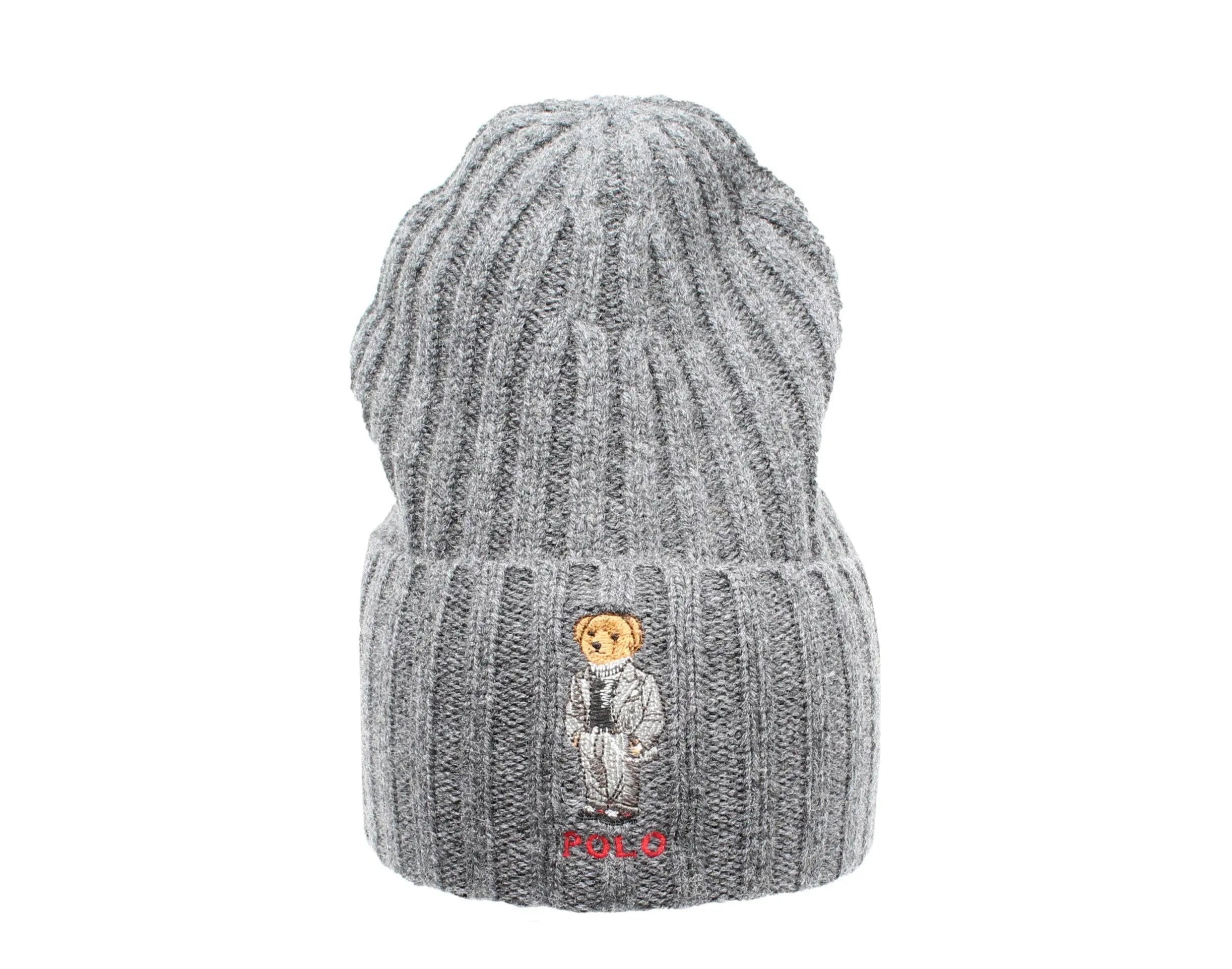 Polo Ralph Lauren Polo Bear Chalk-Stripe Knit Cuffed Hat.