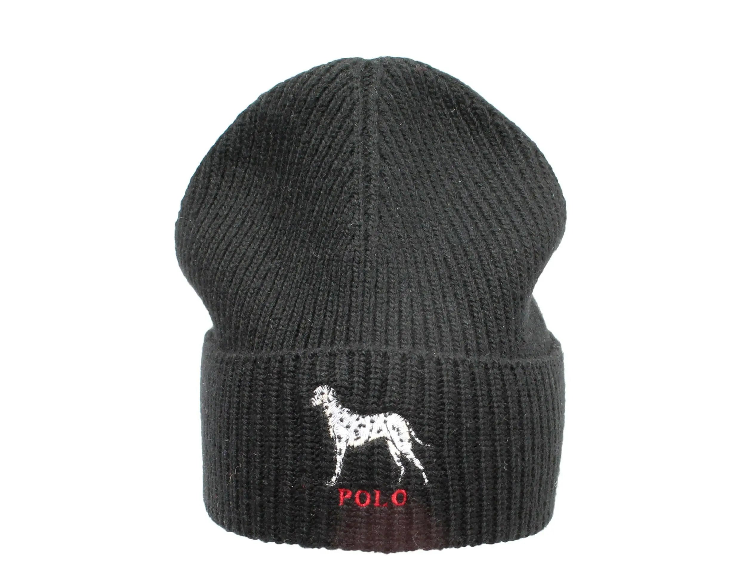 Polo Ralph Lauren Dalmatian Dog Knit Cuffed Hat.