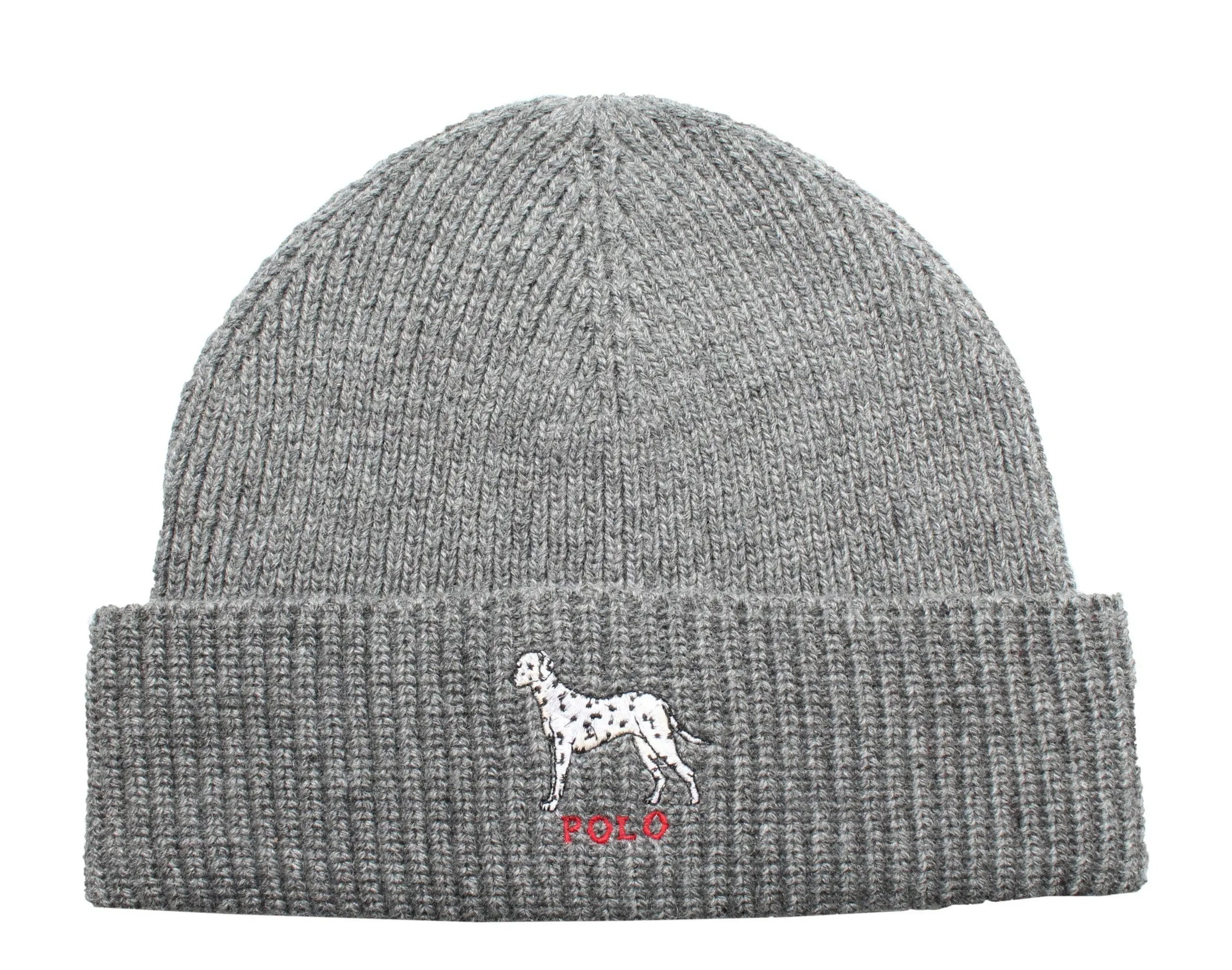 Polo Ralph Lauren Dalmatian Dog Knit Cuffed Hat.