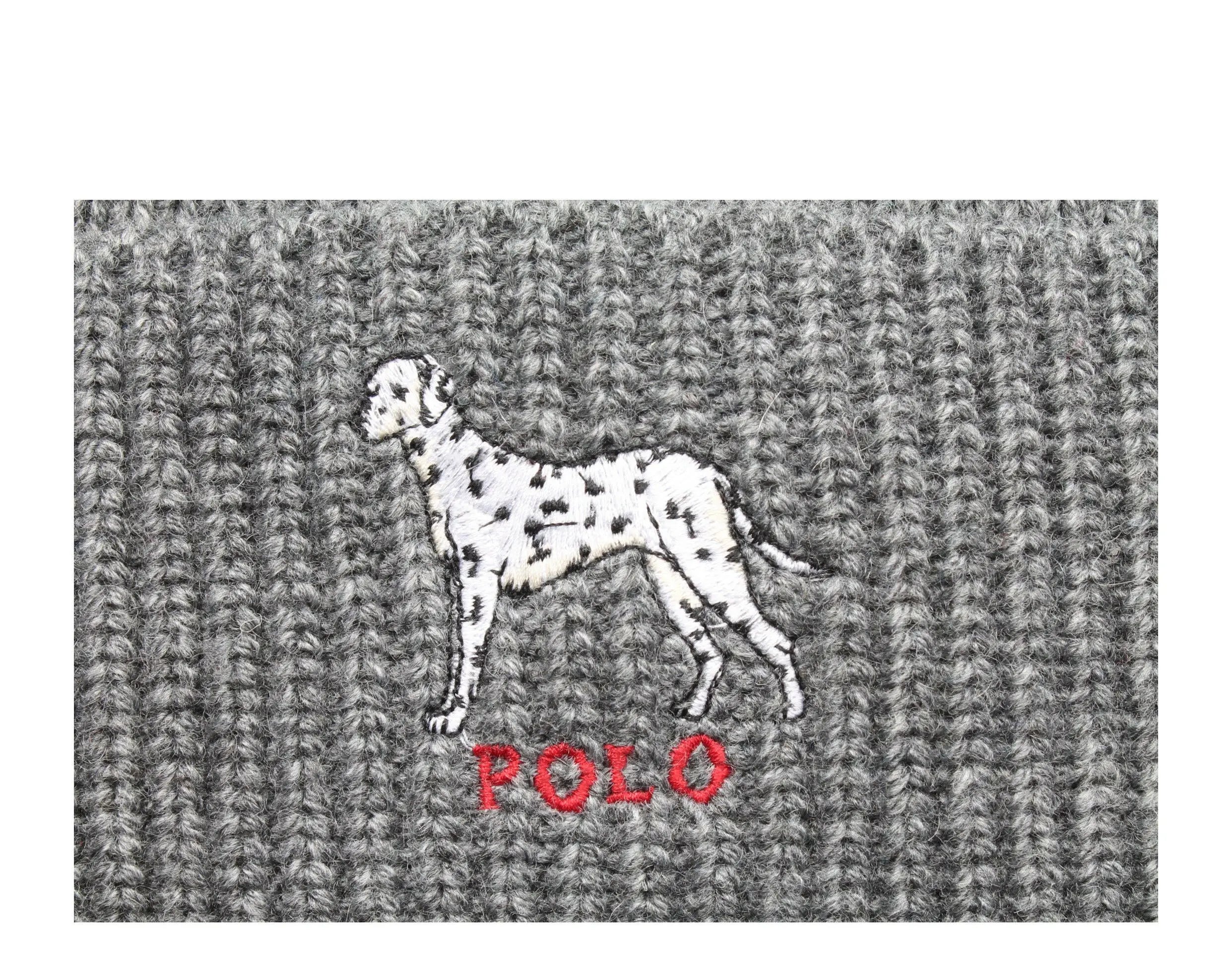 Polo Ralph Lauren Dalmatian Dog Knit Cuffed Hat.