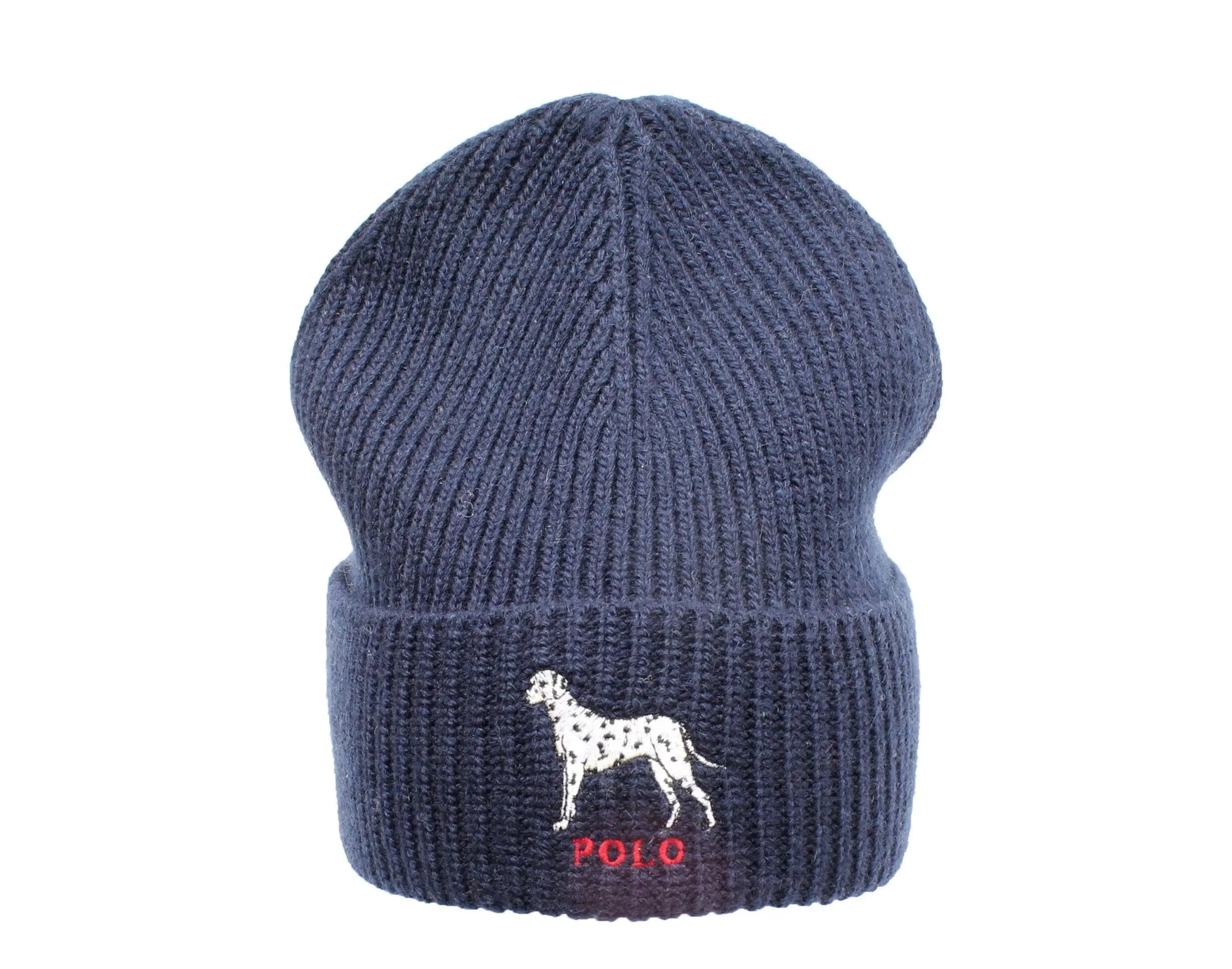 Polo Ralph Lauren Dalmatian Dog Knit Cuffed Hat.