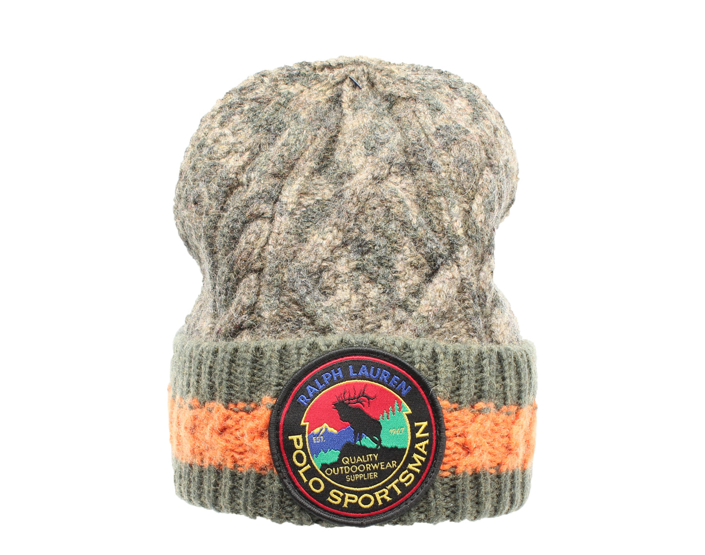 Polo Ralph Lauren Polo Sportsman Camo Aran-Knit Cuffed Hat