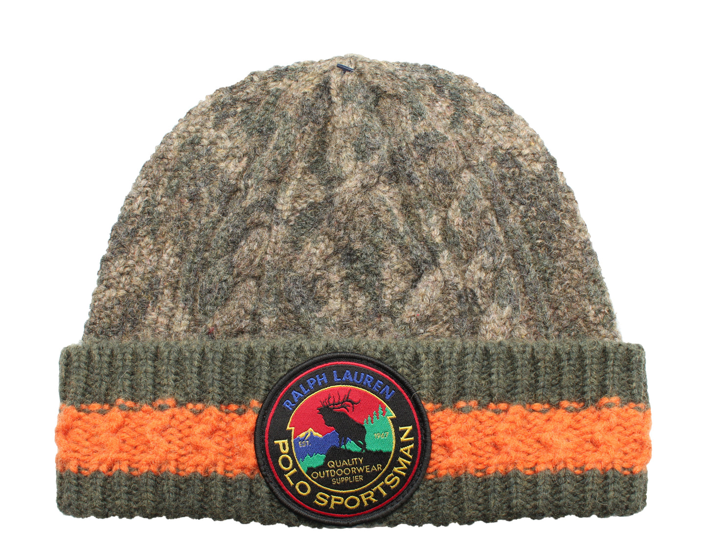Polo Ralph Lauren Polo Sportsman Camo Aran-Knit Cuffed Hat